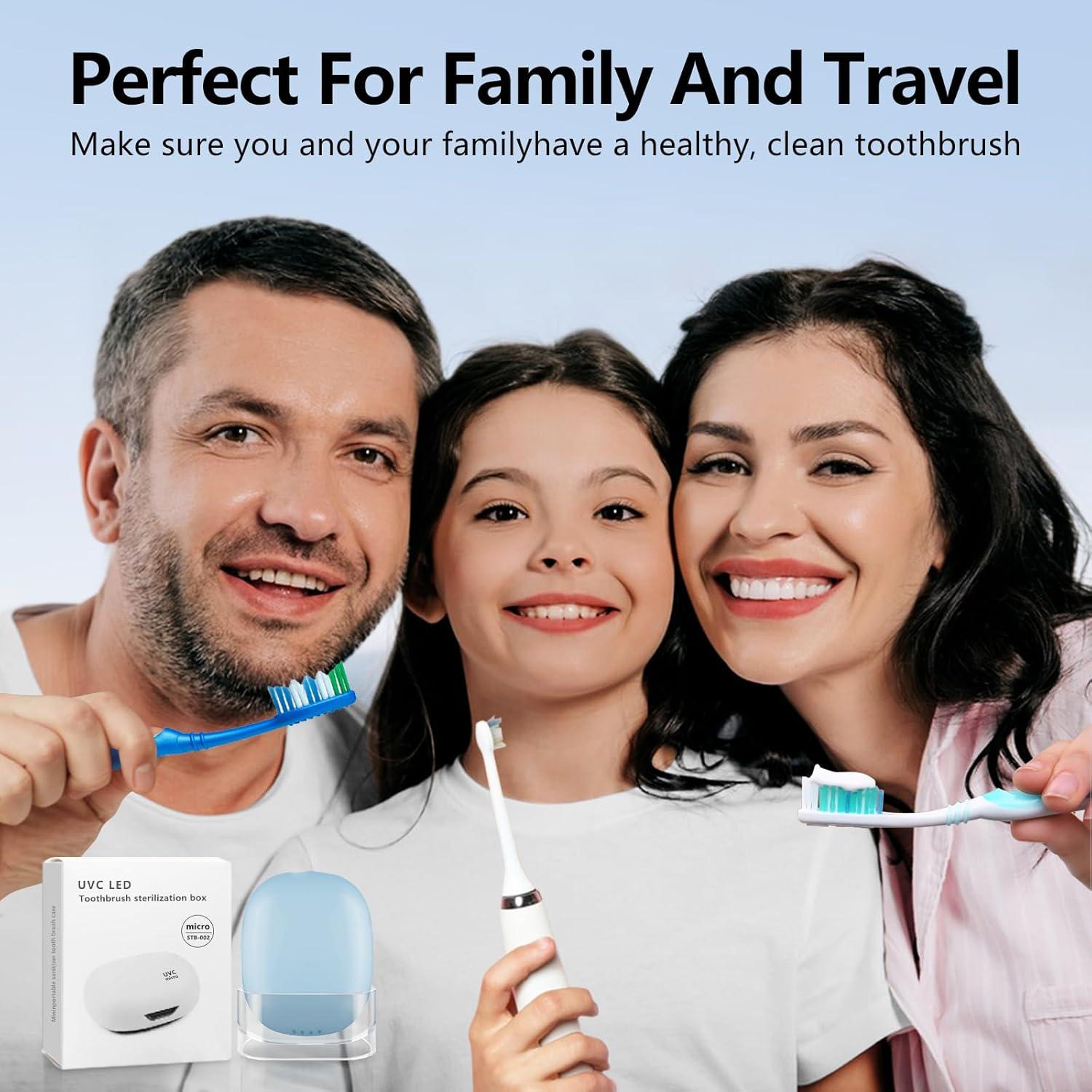 Funda Desinfectante para Cepillo de Dientes ECTEST STB-022 Azul