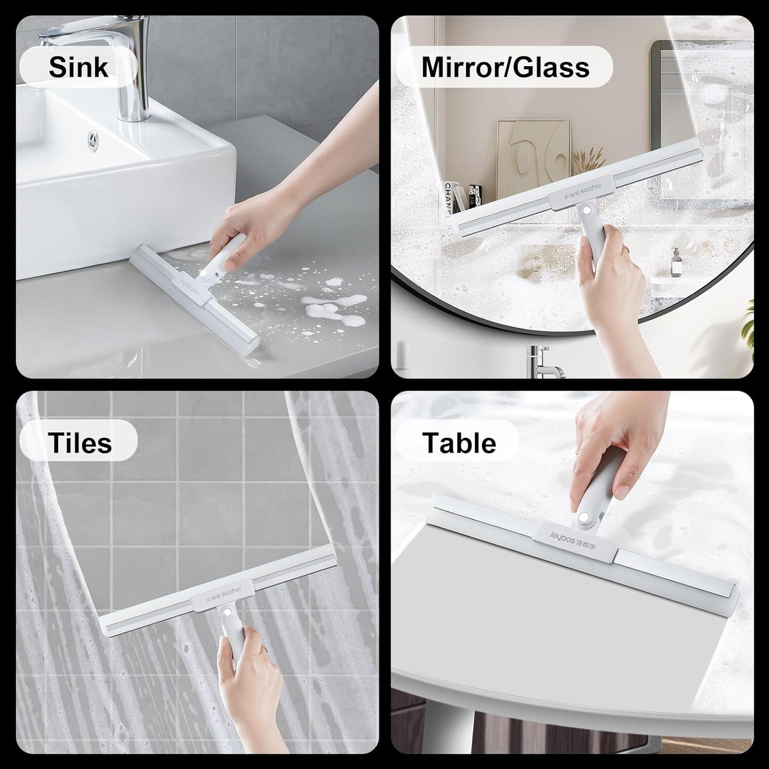 Escoba Limpiadora JOYBOS 30 cm de Silicona con Mango Largo 127 cm