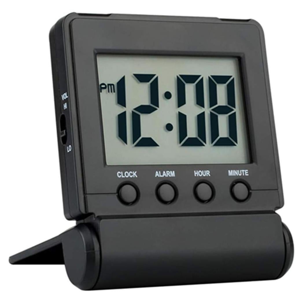 Reloj Despertador Digital FAMICOZY Compacto Negro con Luz
