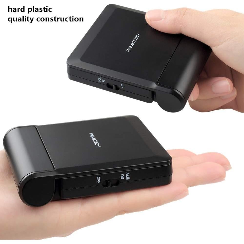 Reloj Despertador Digital FAMICOZY Compacto Negro con Luz