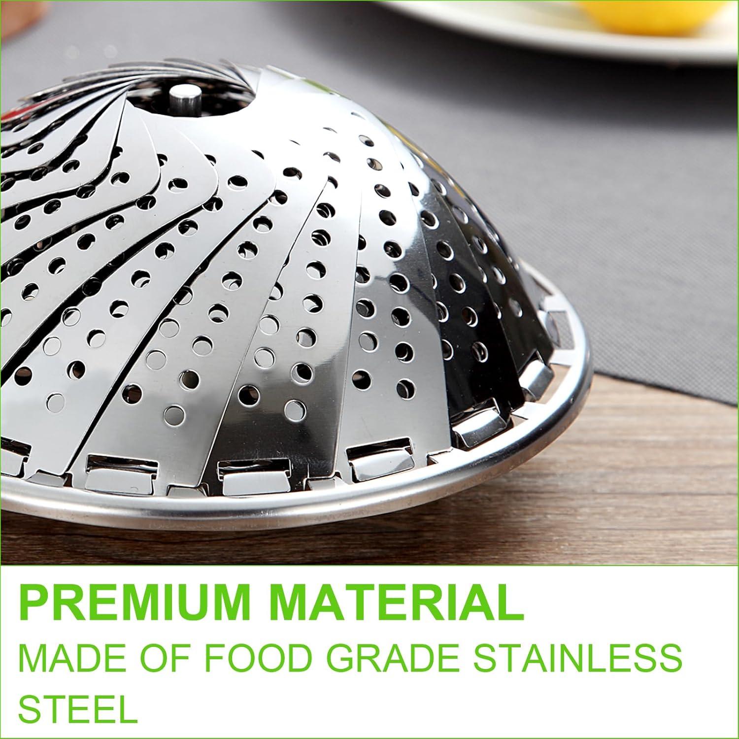 Cesta de Vaporera FOFAYU Acero Inoxidable Ajustable 15.2-27.9 cm