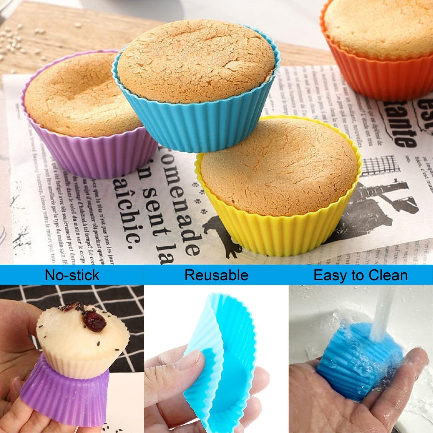 Moldes de Silicona Reutilizables Prefer Green 24 Piezas 7.1 cm