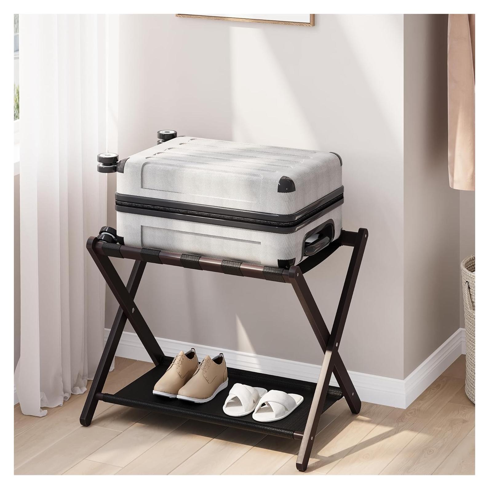 Soporte de Equipaje Plegable Smart FENDEE de Bambú 54.43 kg