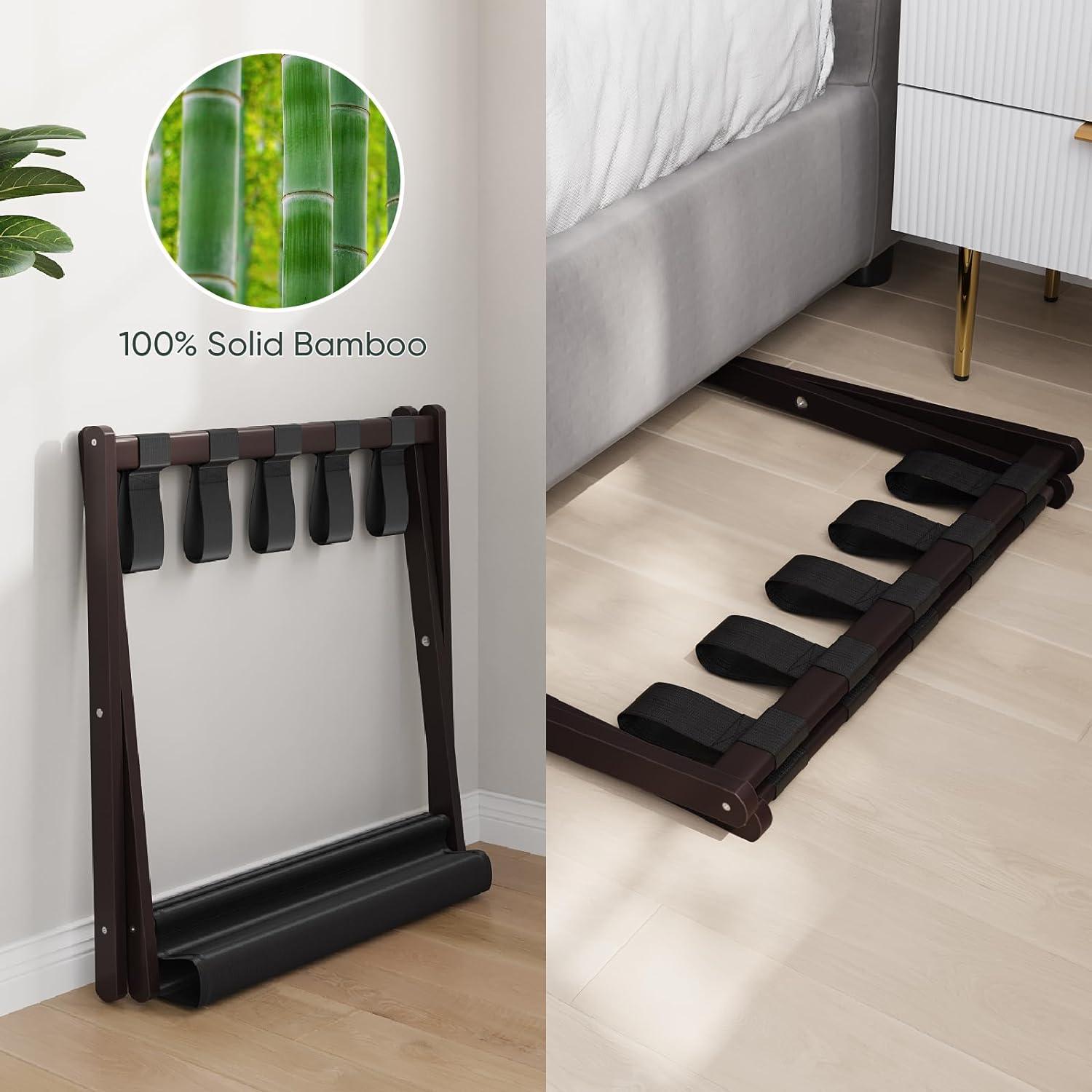 Soporte de Equipaje Plegable Smart FENDEE de Bambú 54.43 kg