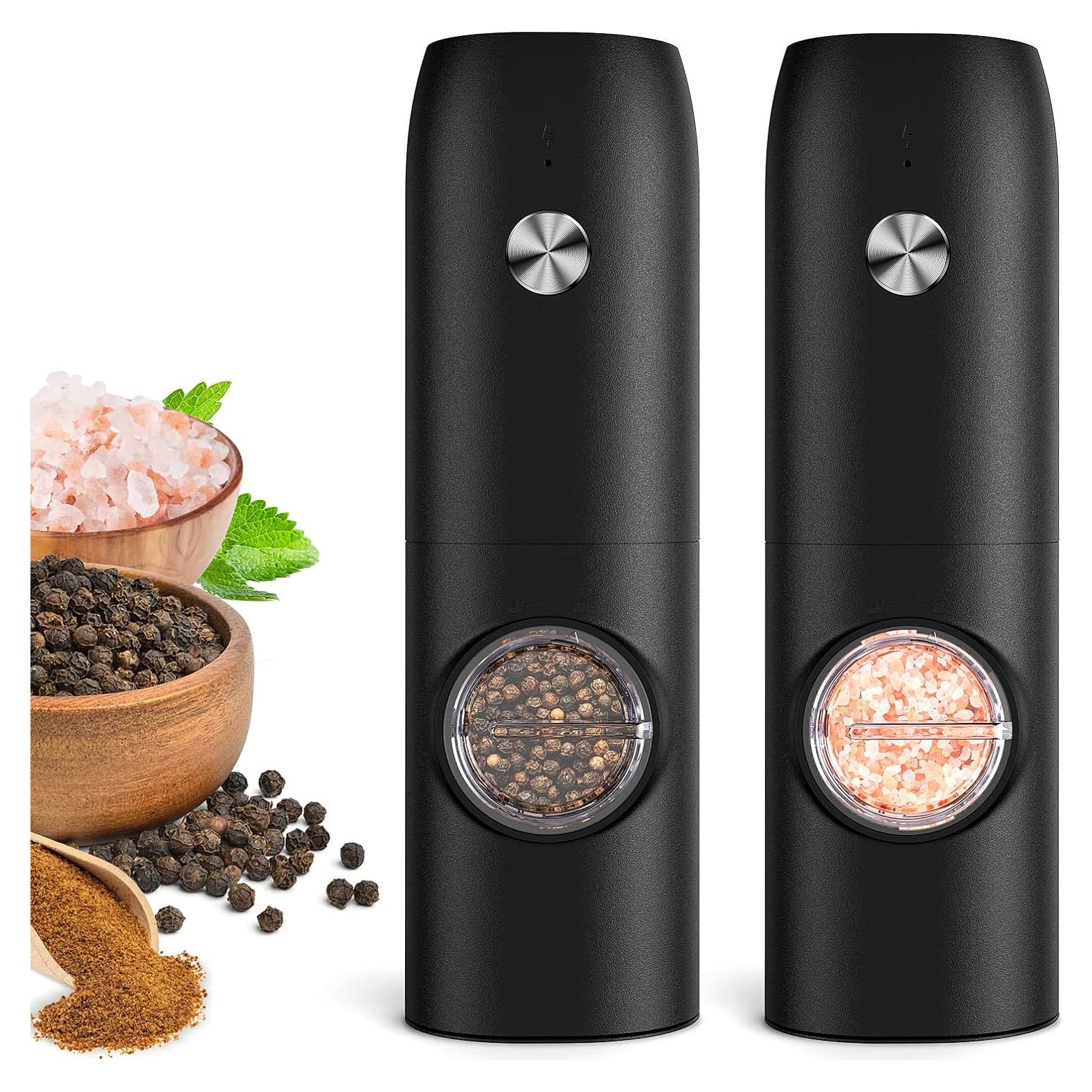 Juego de Molinillos Eléctricos de Sal y Pimienta FRTONYI 70ml