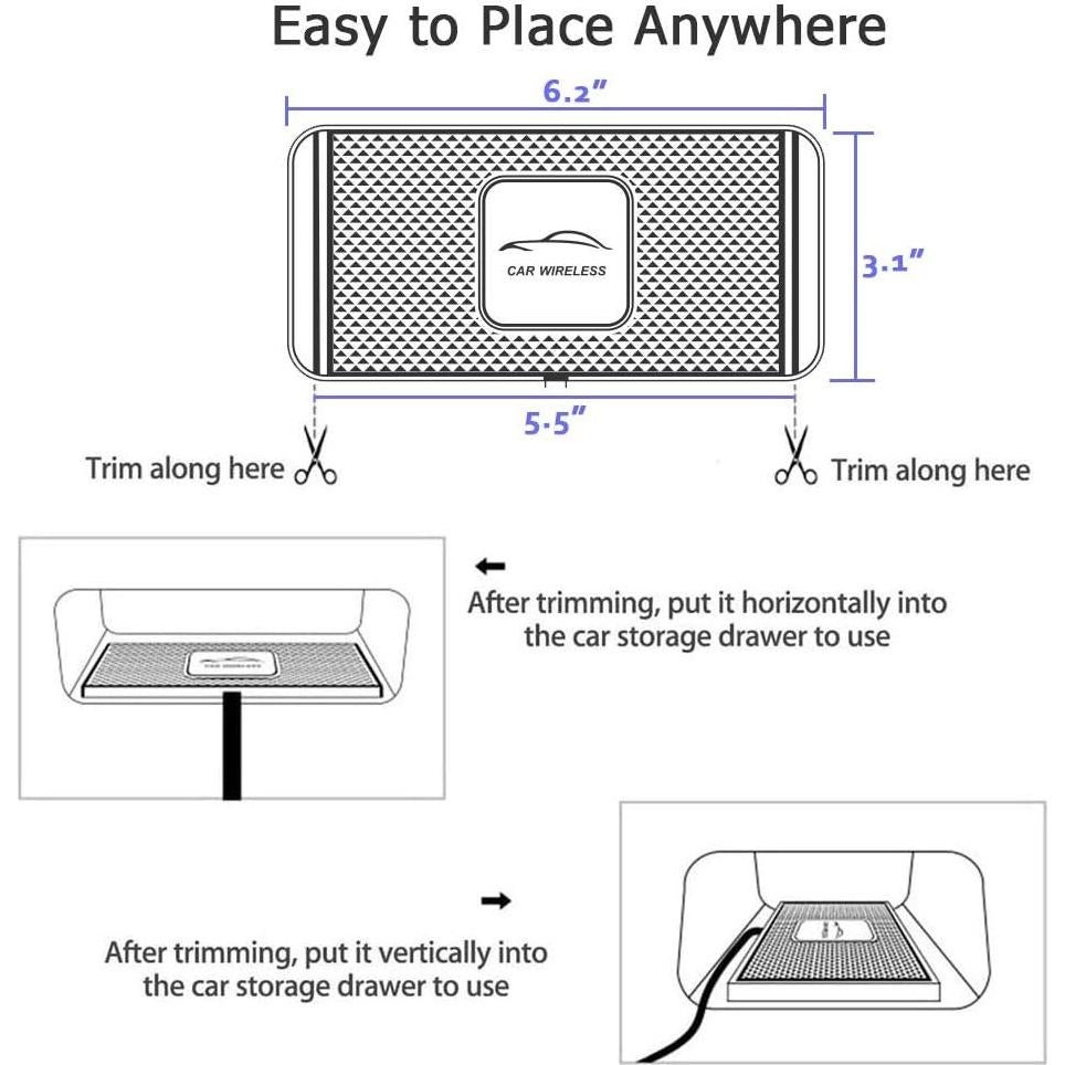 Cargador Inalámbrico para Automóvil ASUMATO Qi 15W 10W 7.5W