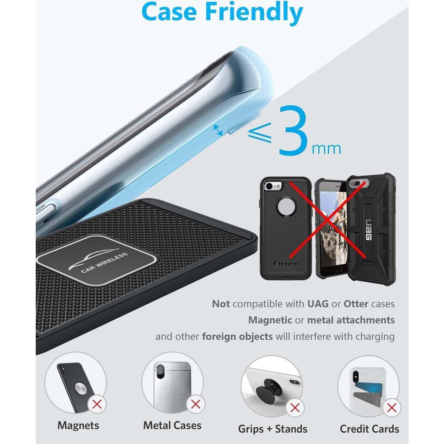 Cargador Inalámbrico para Automóvil ASUMATO Qi 15W 10W 7.5W