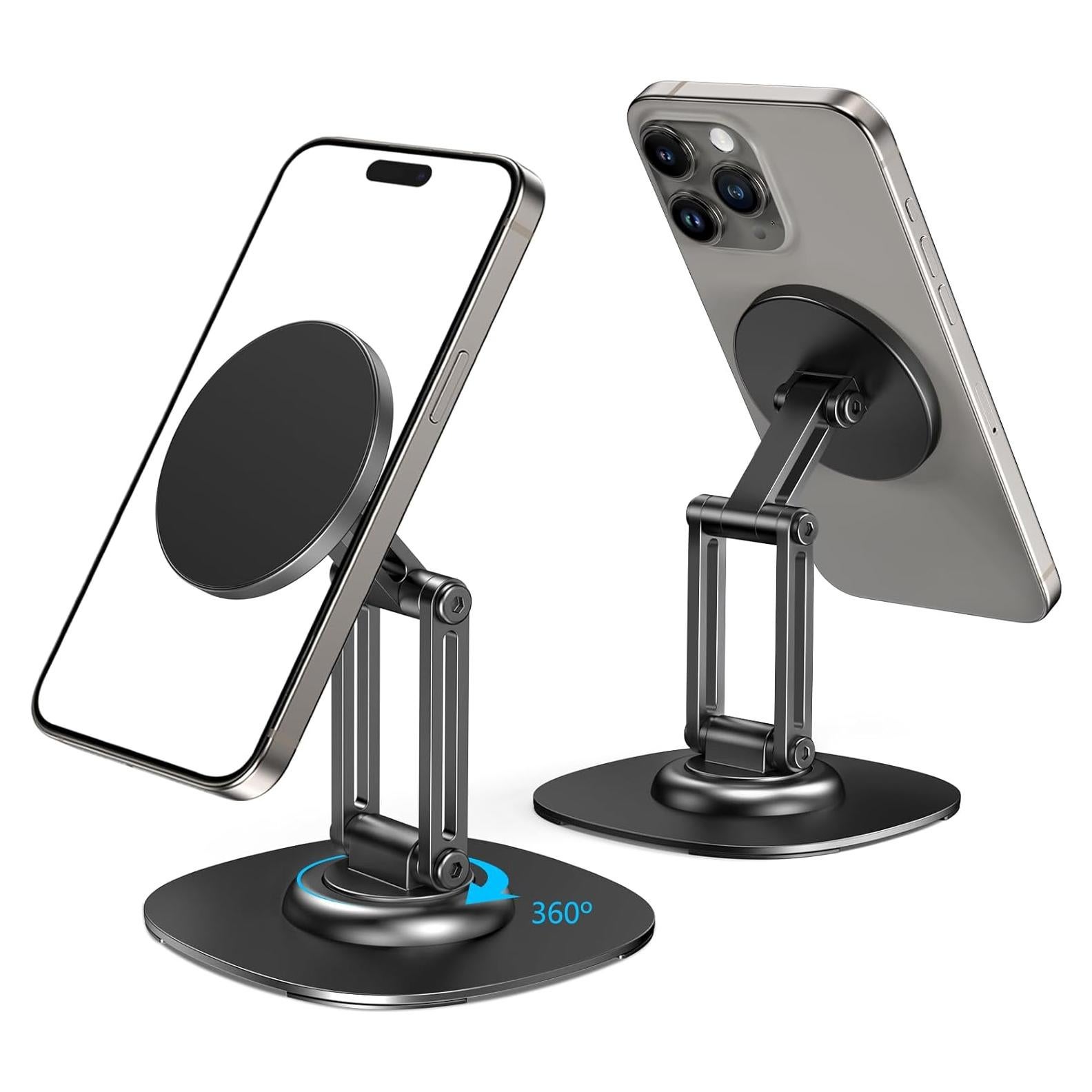 Soporte Magnético para Teléfono CreaDream Negro, Plegable y Ajustable