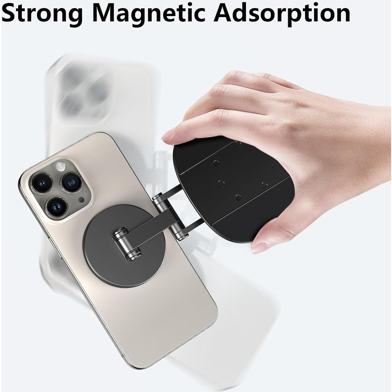 Soporte Magnético para Teléfono CreaDream Negro, Plegable y Ajustable