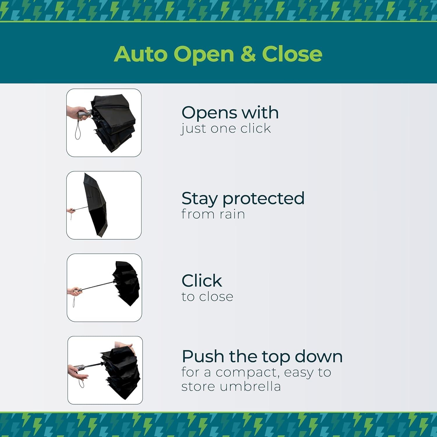 Paraguas Plegable Totes 43 cm Automático UV 50+