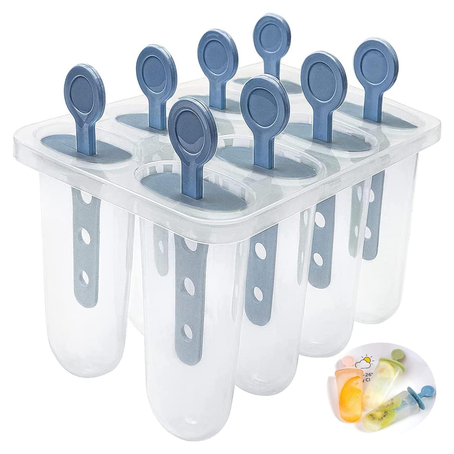 Moldes de Paletas de Silicona LANSKYWARE 8 Piezas Reutilizables