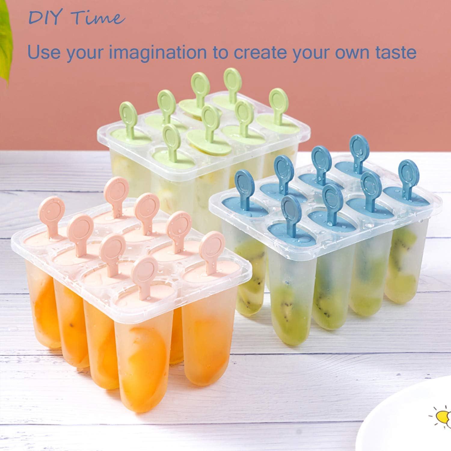 Moldes de Paletas de Silicona LANSKYWARE 8 Piezas Reutilizables