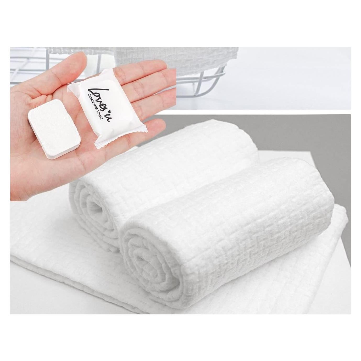 Toallas Comprimidas de Algodón QUALIALL - 1 Paquete de 20 Unidades