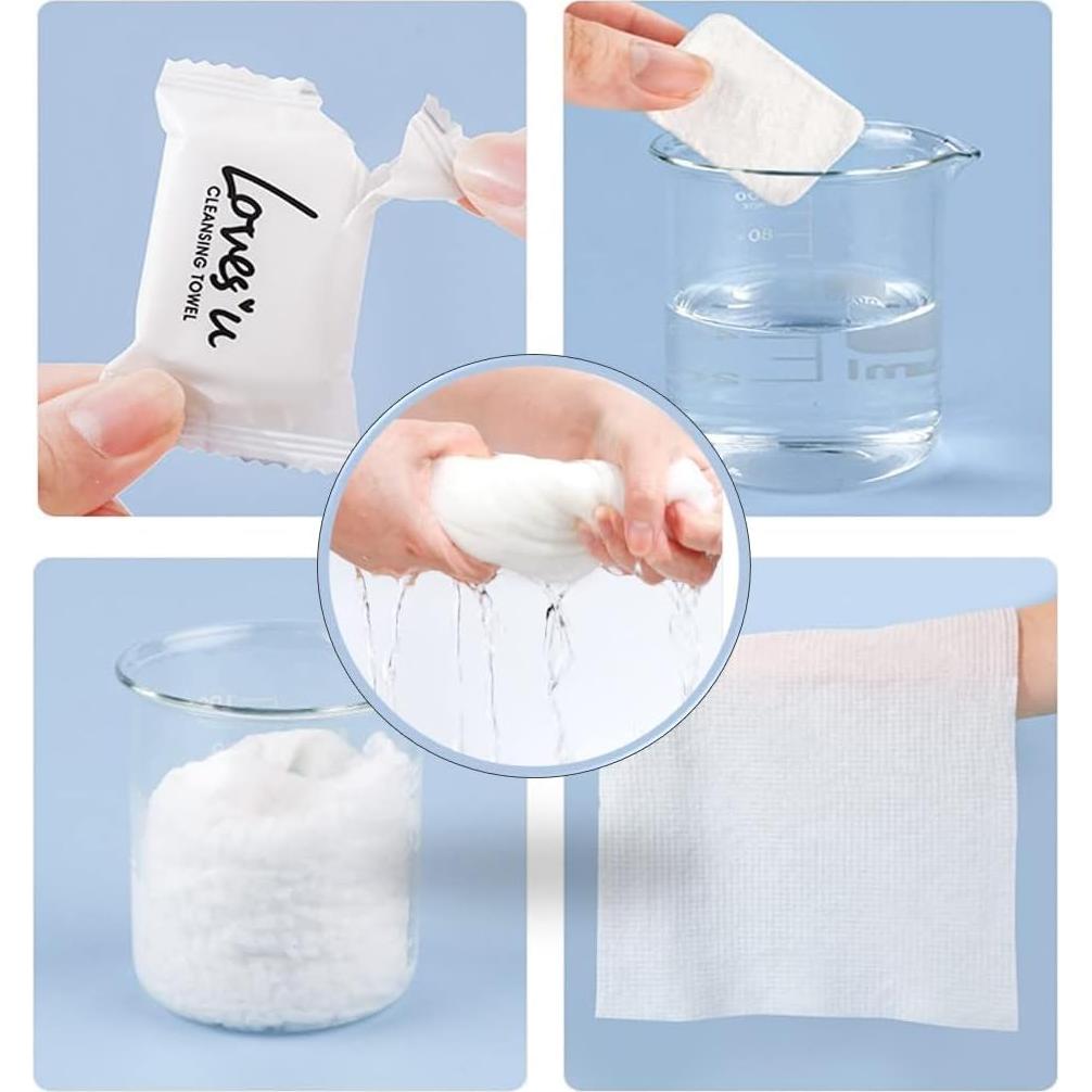 Toallas Comprimidas de Algodón QUALIALL - 1 Paquete de 20 Unidades