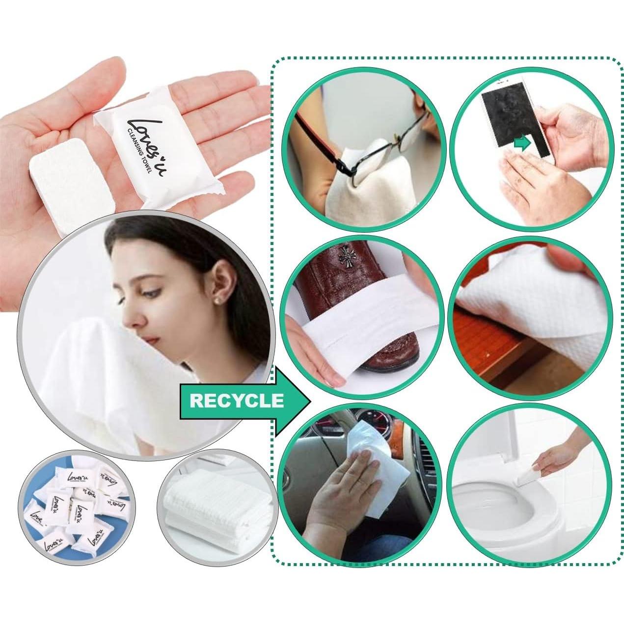 Toallas Comprimidas de Algodón QUALIALL - 1 Paquete de 20 Unidades