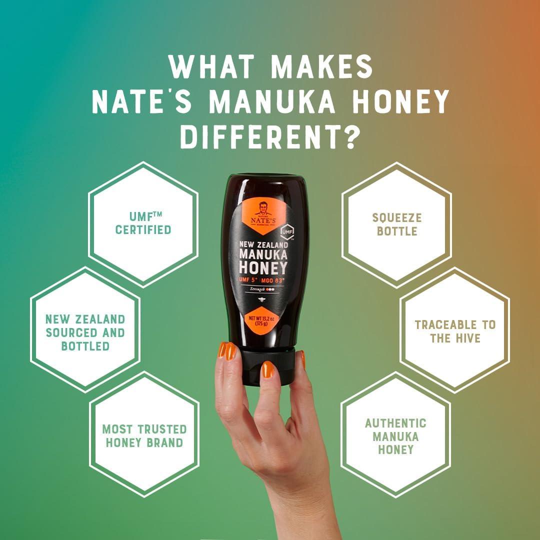 Miel Cruda Manuka Nate MGO 83+ UMF 5+ 373 g Squeeze