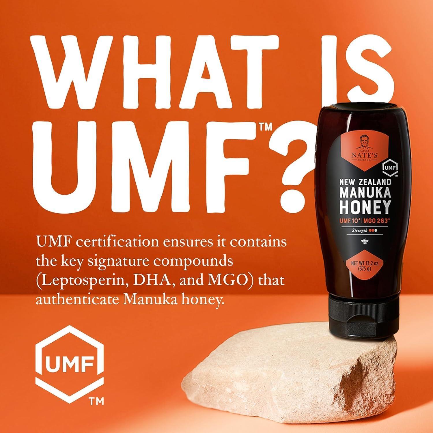 Miel Cruda Manuka Nate MGO 83+ UMF 5+ 373 g Squeeze