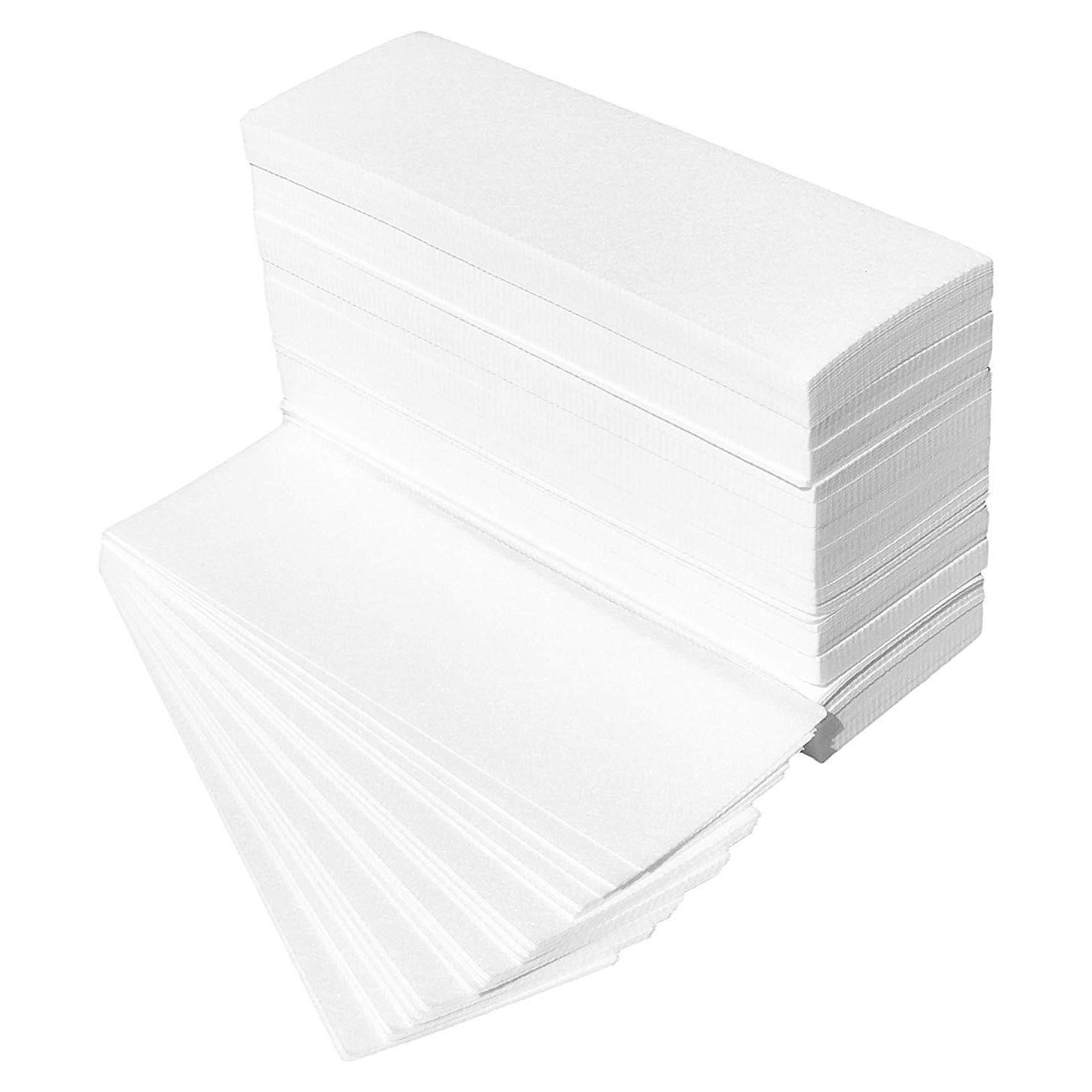 Tiras de Cera No Tejidas Omwah Beauty 200 Unidades 7.6x22.9 cm