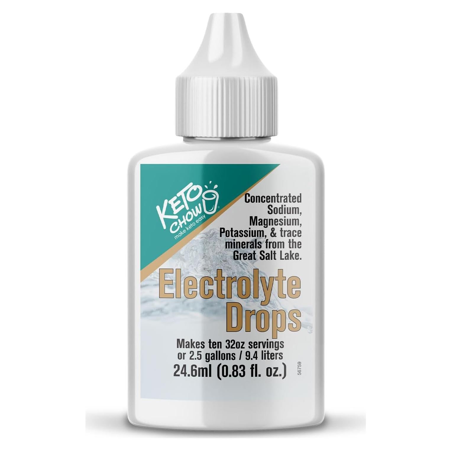 Gotas de Electrolitos Keto Chow 24.6 ml - Hidratación Sin Sabor