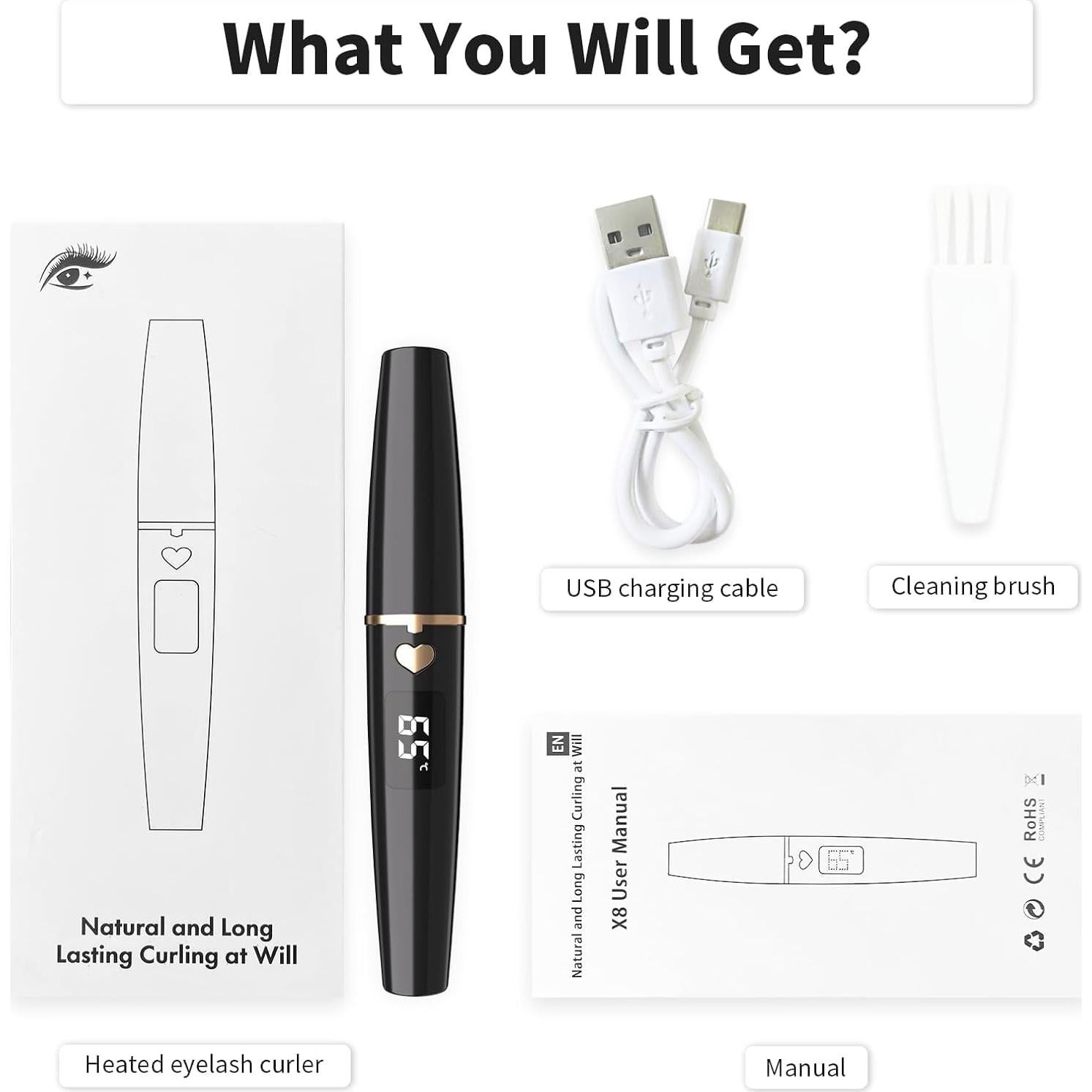 Rizador de Pestañas Eléctrico ZAPAL S600 Calentado USB-C