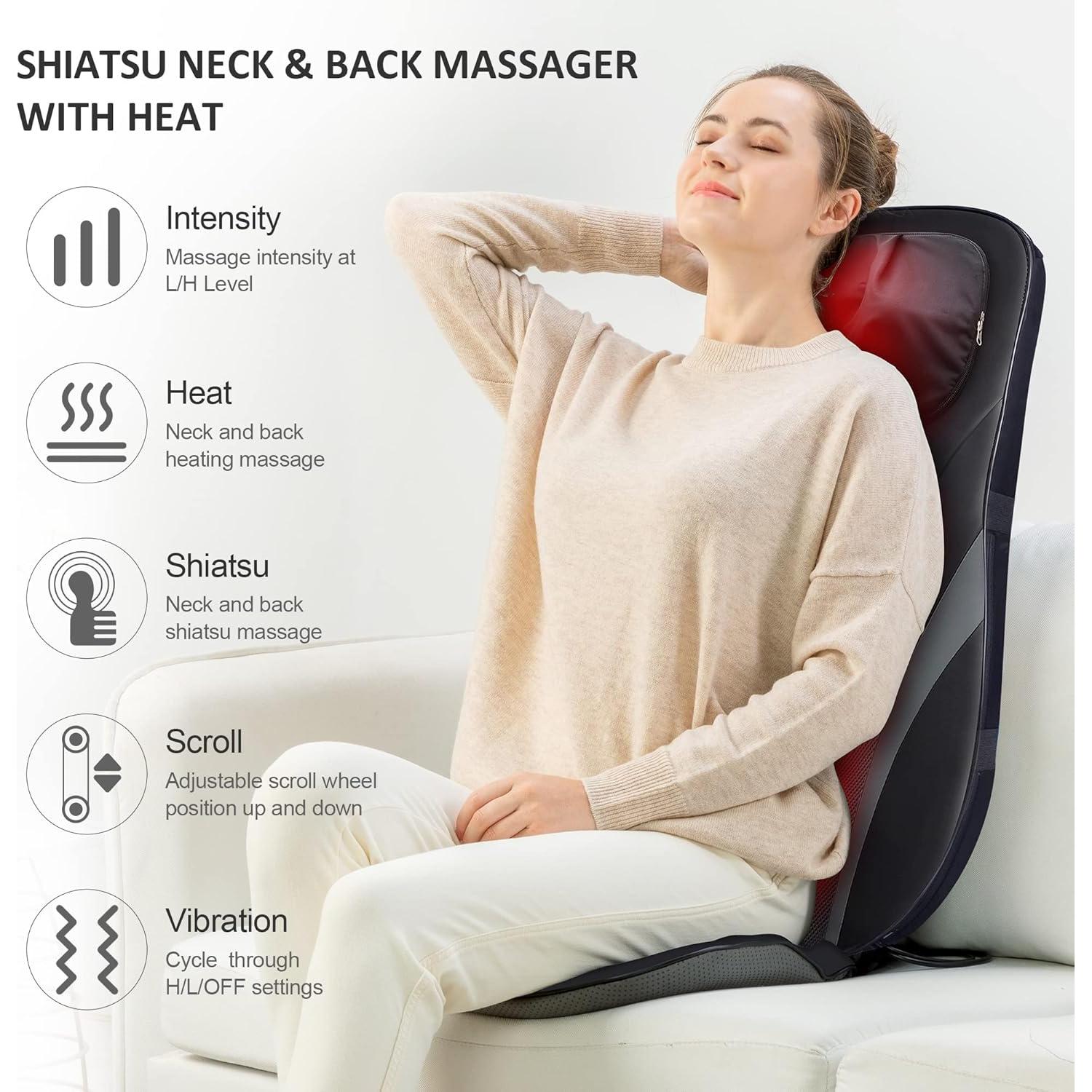 Masajeador de Espalda Shiatsu Snailax SL-234 con Calor