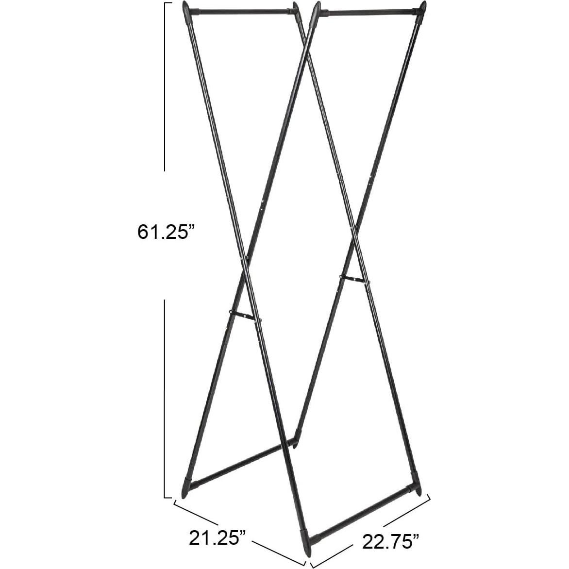 Perchero Plegable Household Essentials Negro 155x57x50 cm