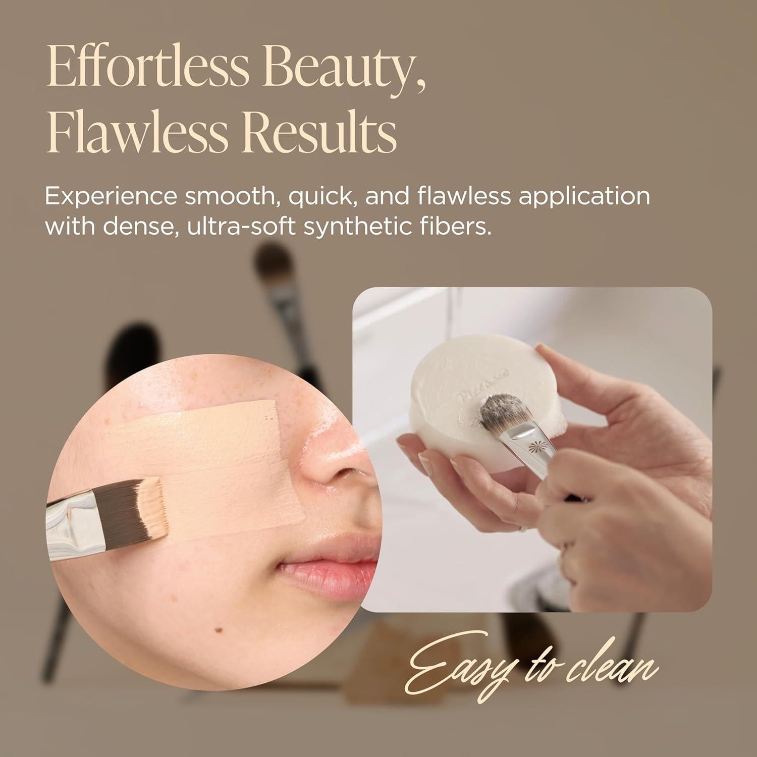 Pincel Piccasso 163 para Base Líquida - Cerdas Suaves y Densas