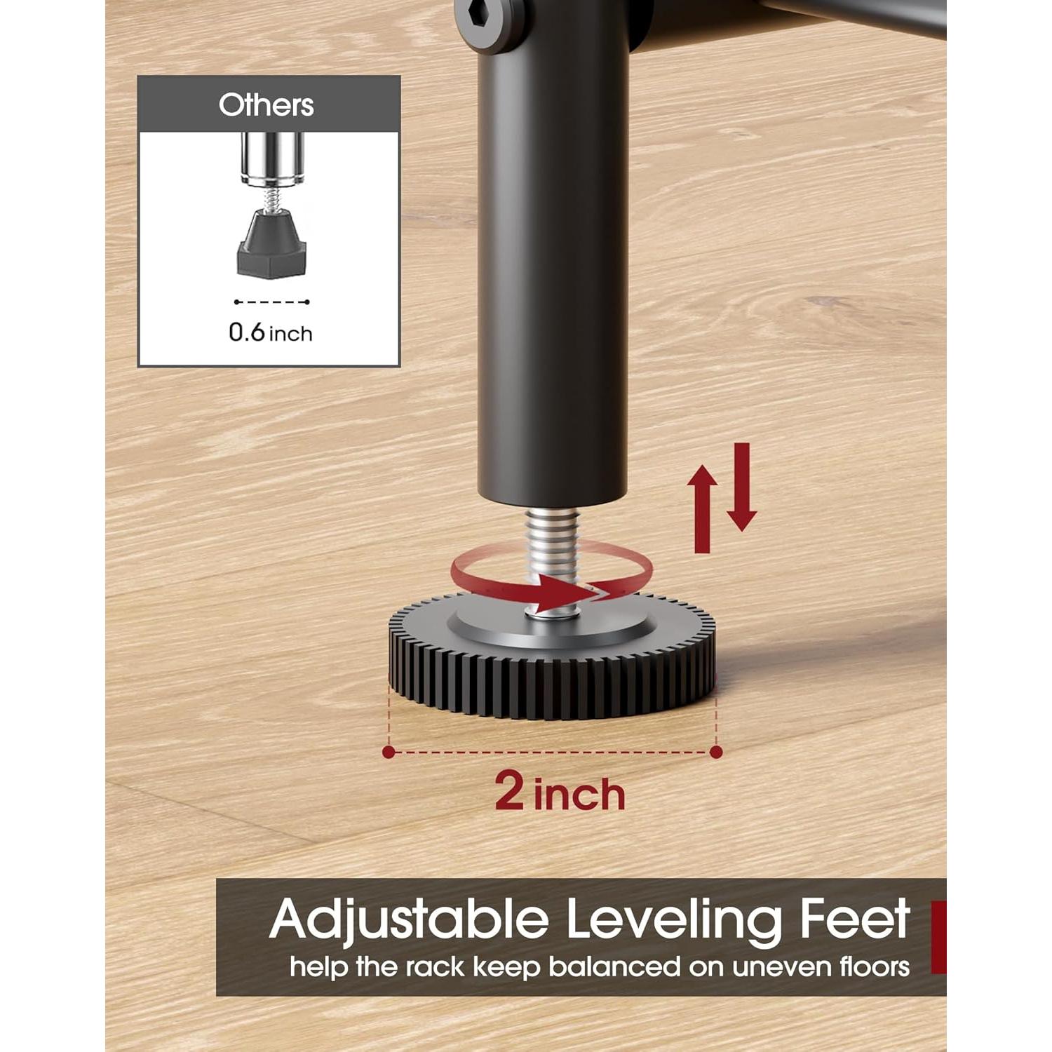 Estante de Metal Sakugi 3 Niveles 45.72x30.48x76.2 cm Negro