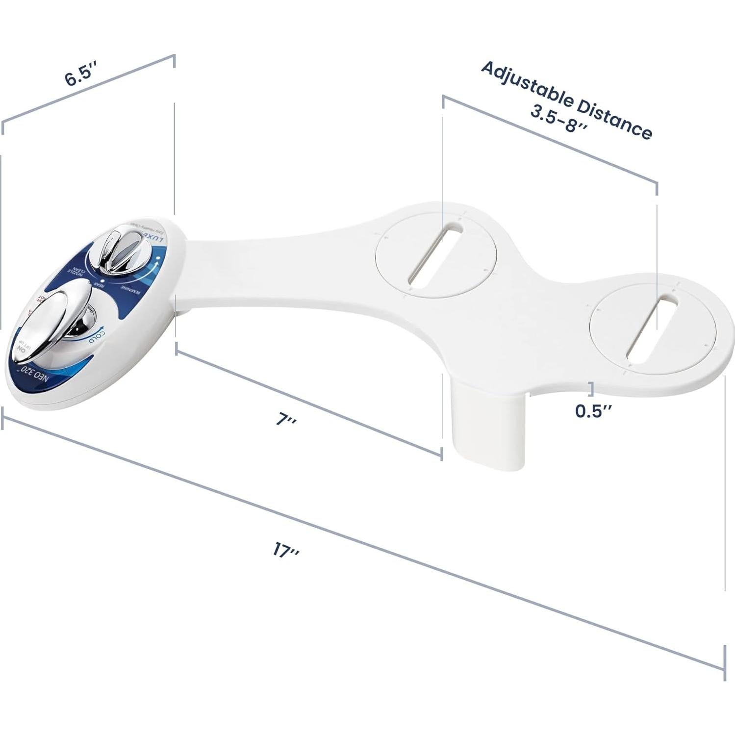 Bidet LUXE NEO 320 - Agua Caliente y Fría, Doble Boquilla