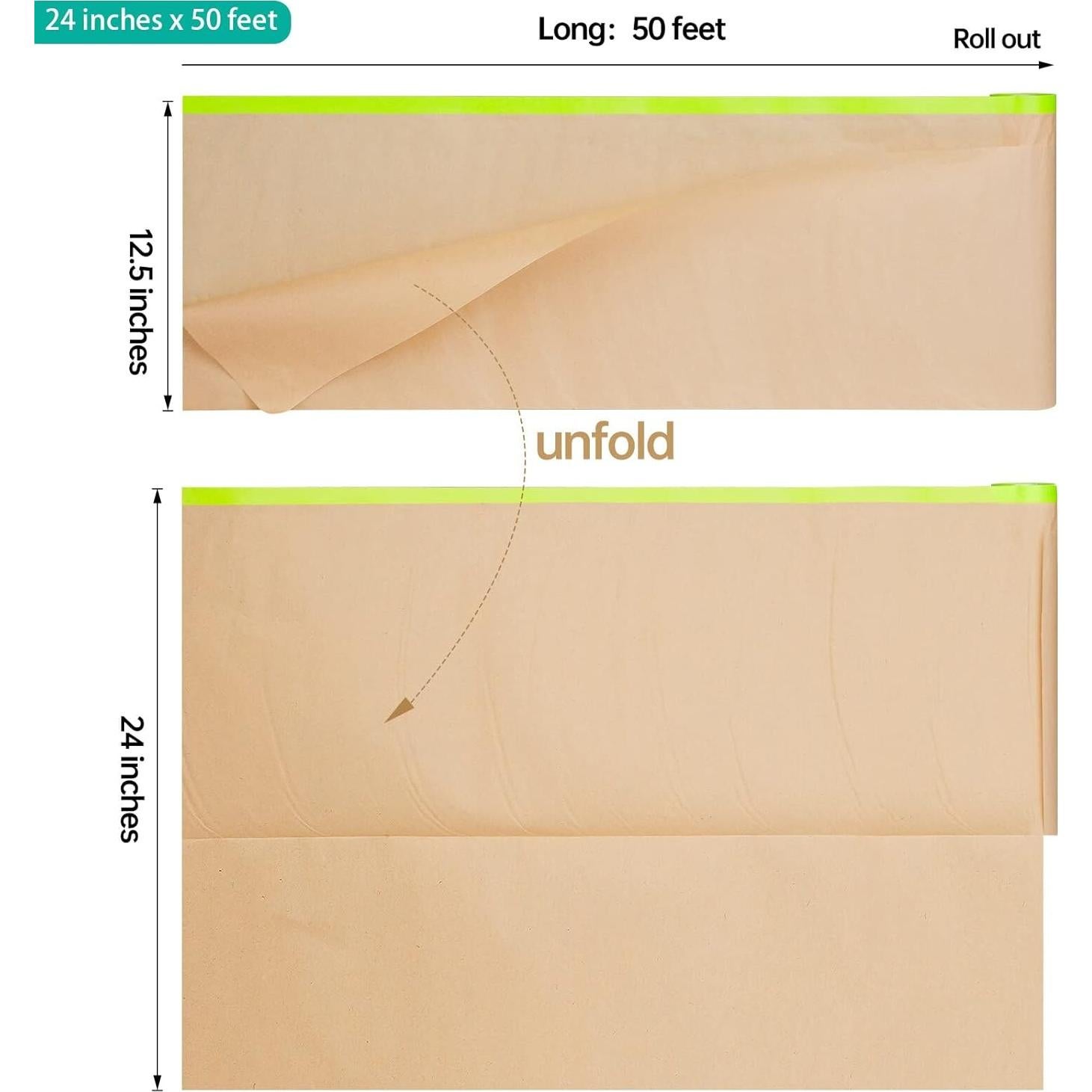 Papel de Enmascarar Pre-Adhesivo Tangibay 61cm x 15.24m