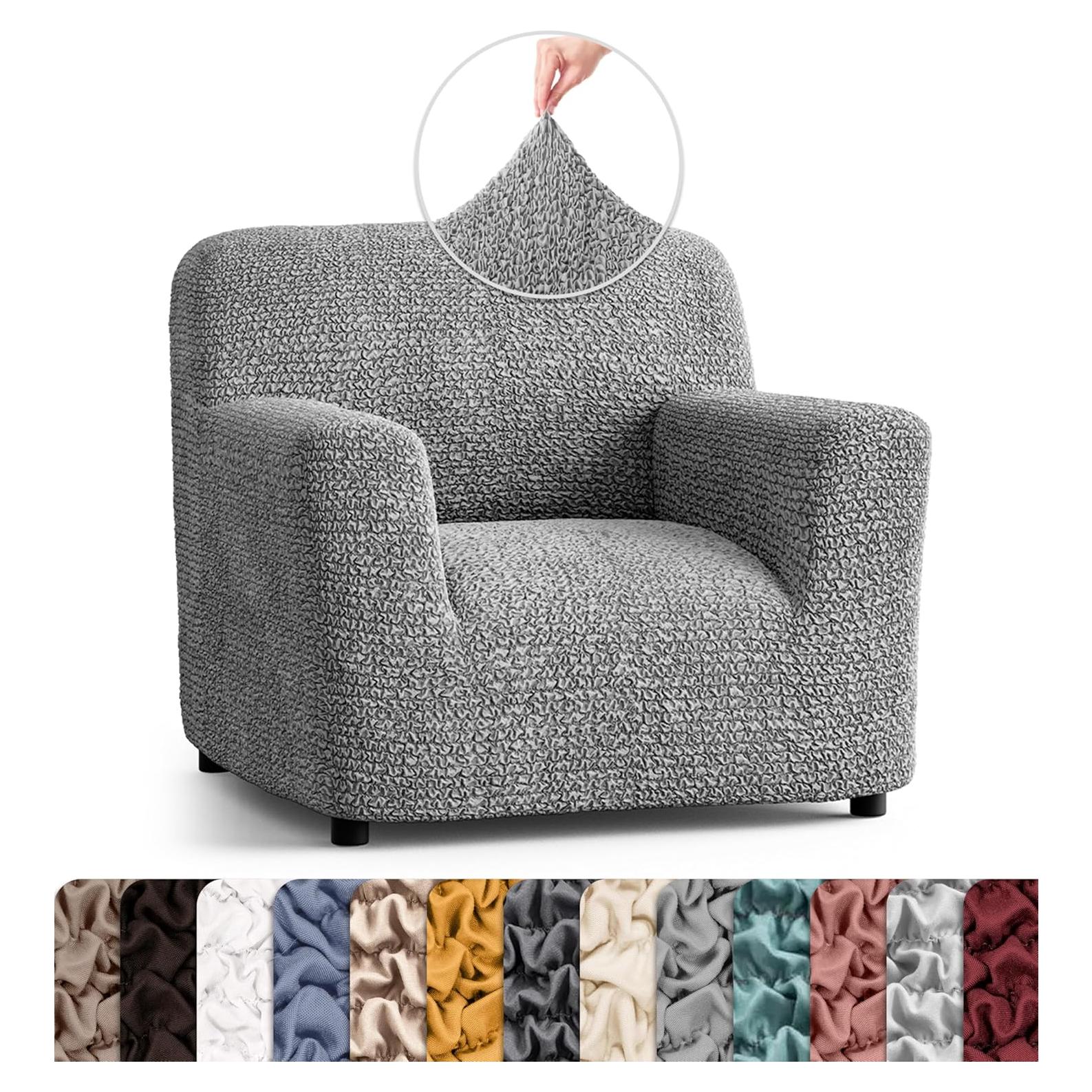 Funda de Sillón PAULATO BY GA.I.CO. Ajustable Microfibra Ceniza