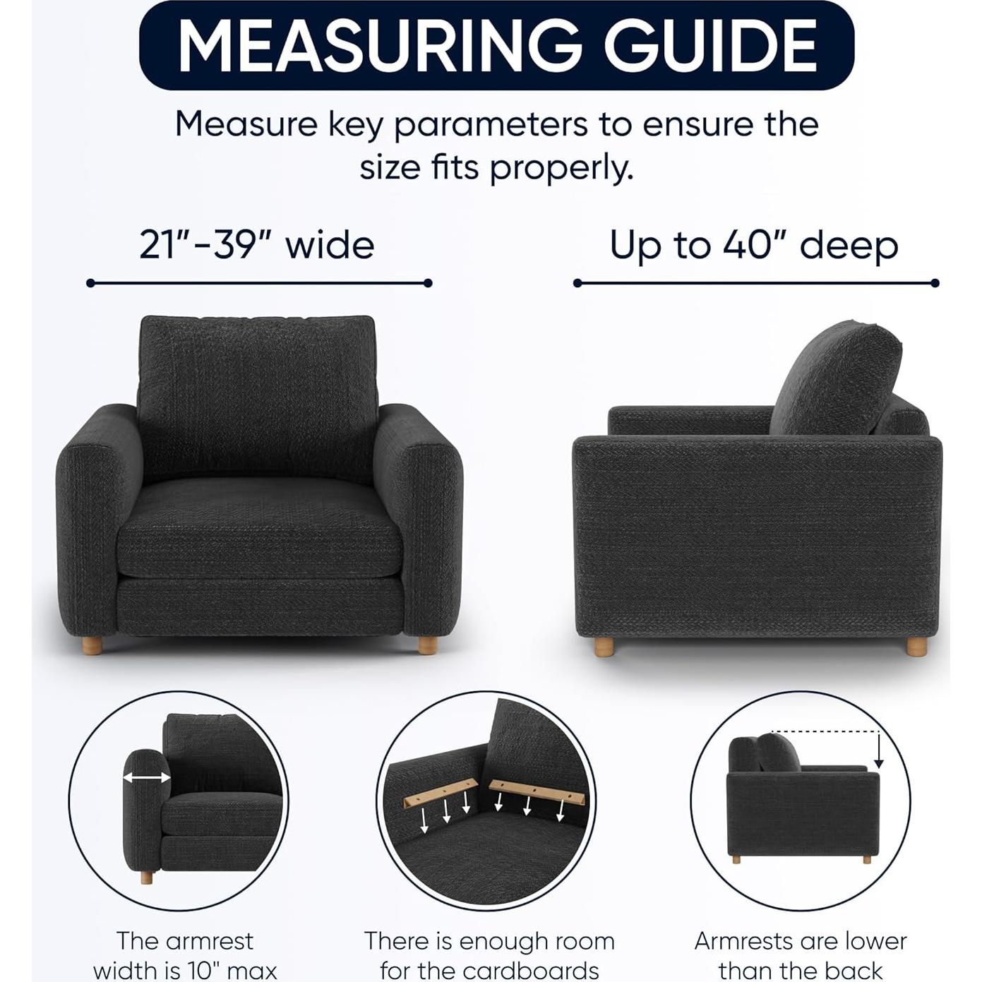 Funda de Sillón PAULATO BY GA.I.CO. Ajustable Microfibra Ceniza