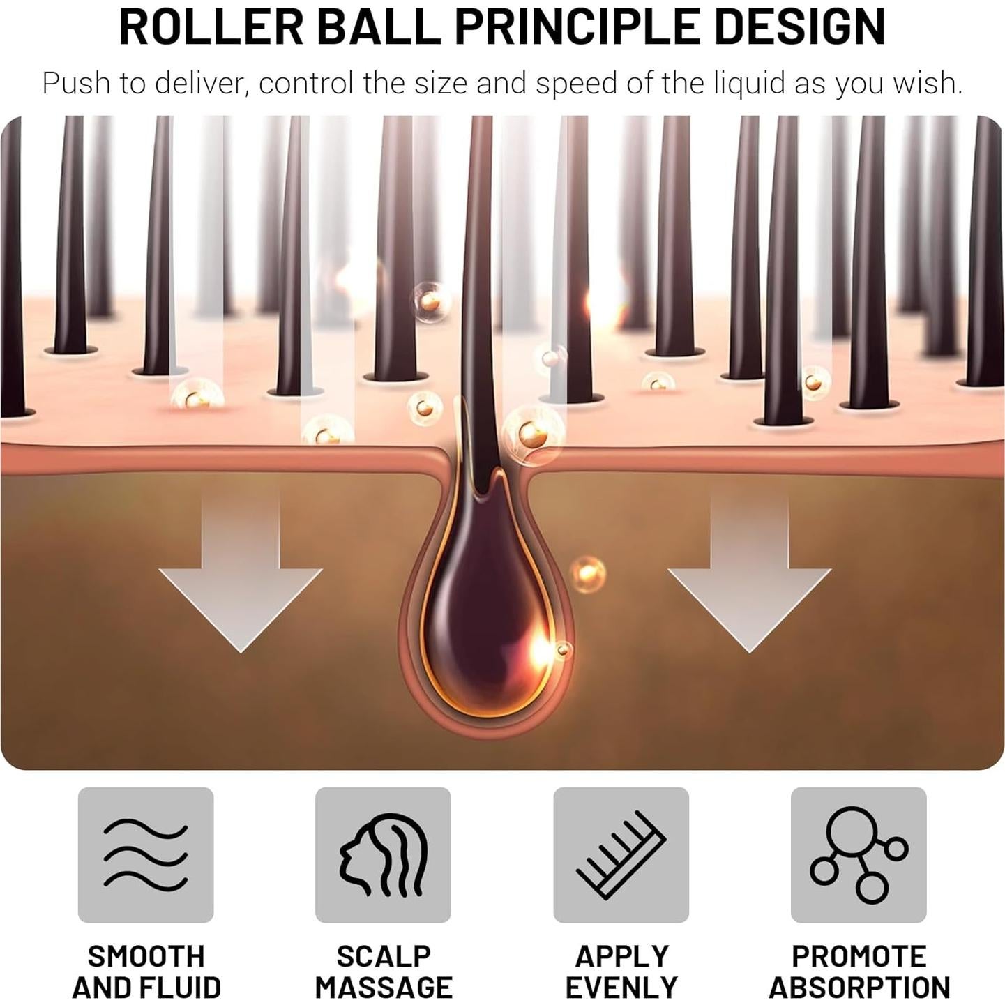 Peine Aplicador de Aceite HASSLICKIT 5ml Masajeador Cabello