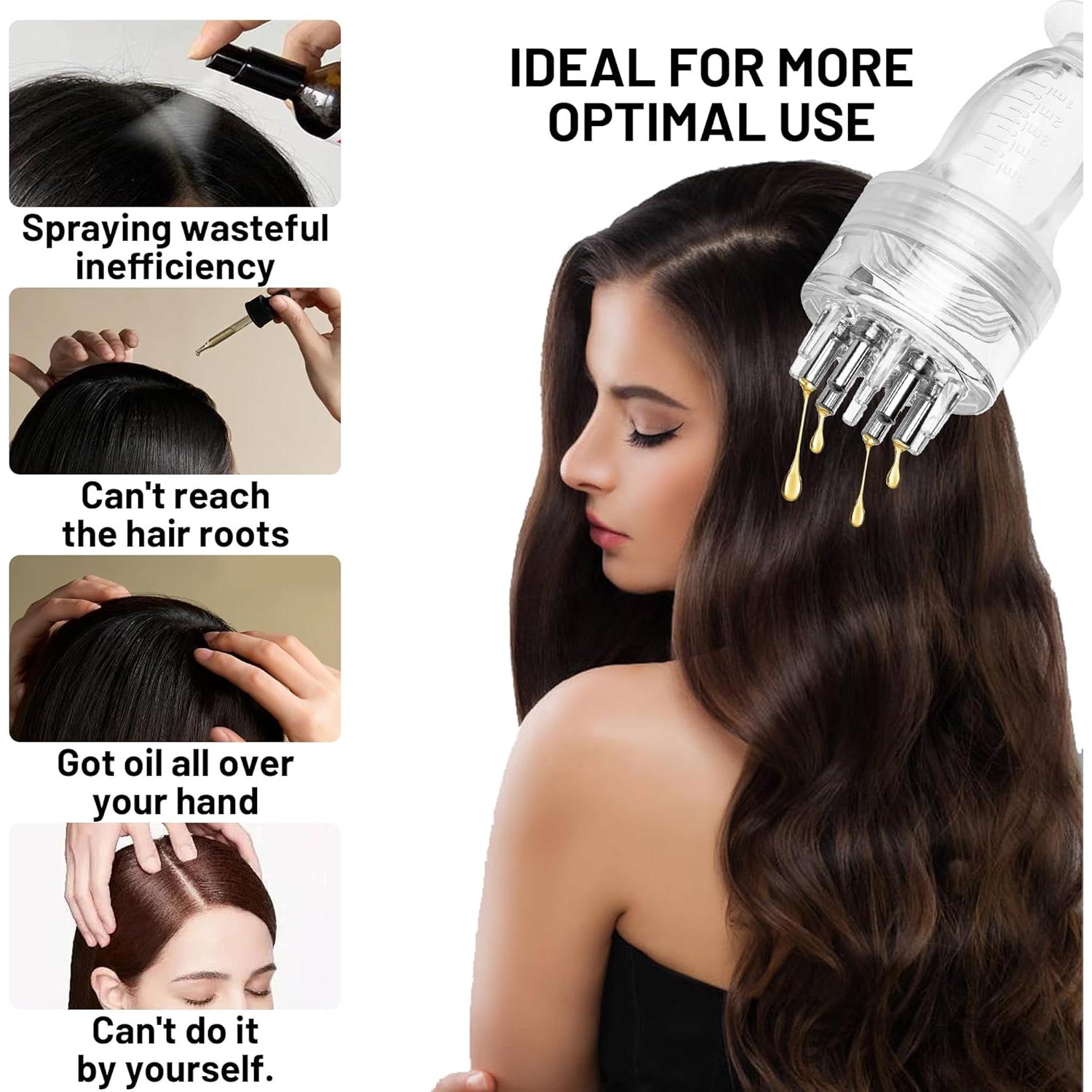 Peine Aplicador de Aceite HASSLICKIT 5ml Masajeador Cabello