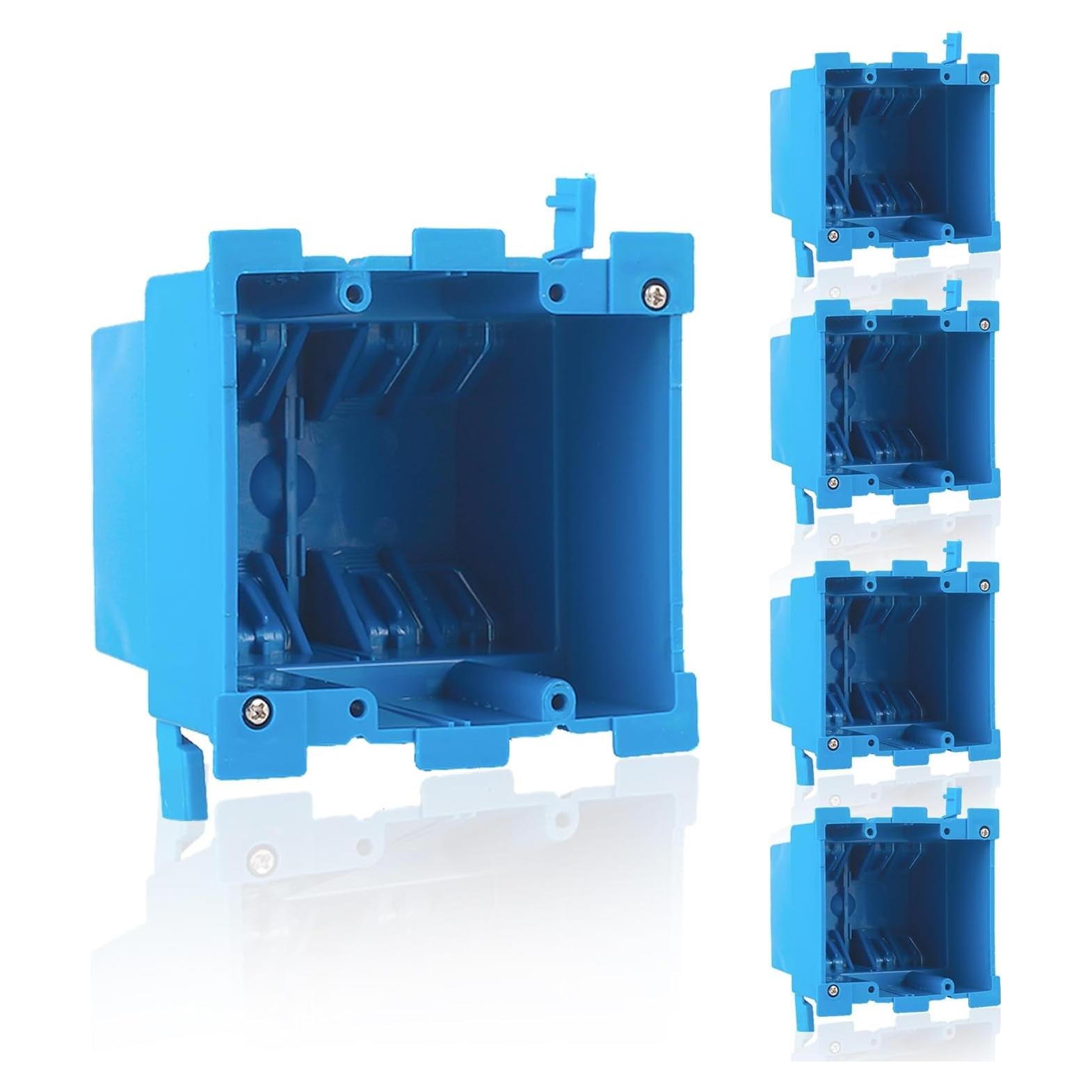 Paquete de 5 cajas eléctricas de 2 gang ANKYLHUA 10.8x9.3 cm