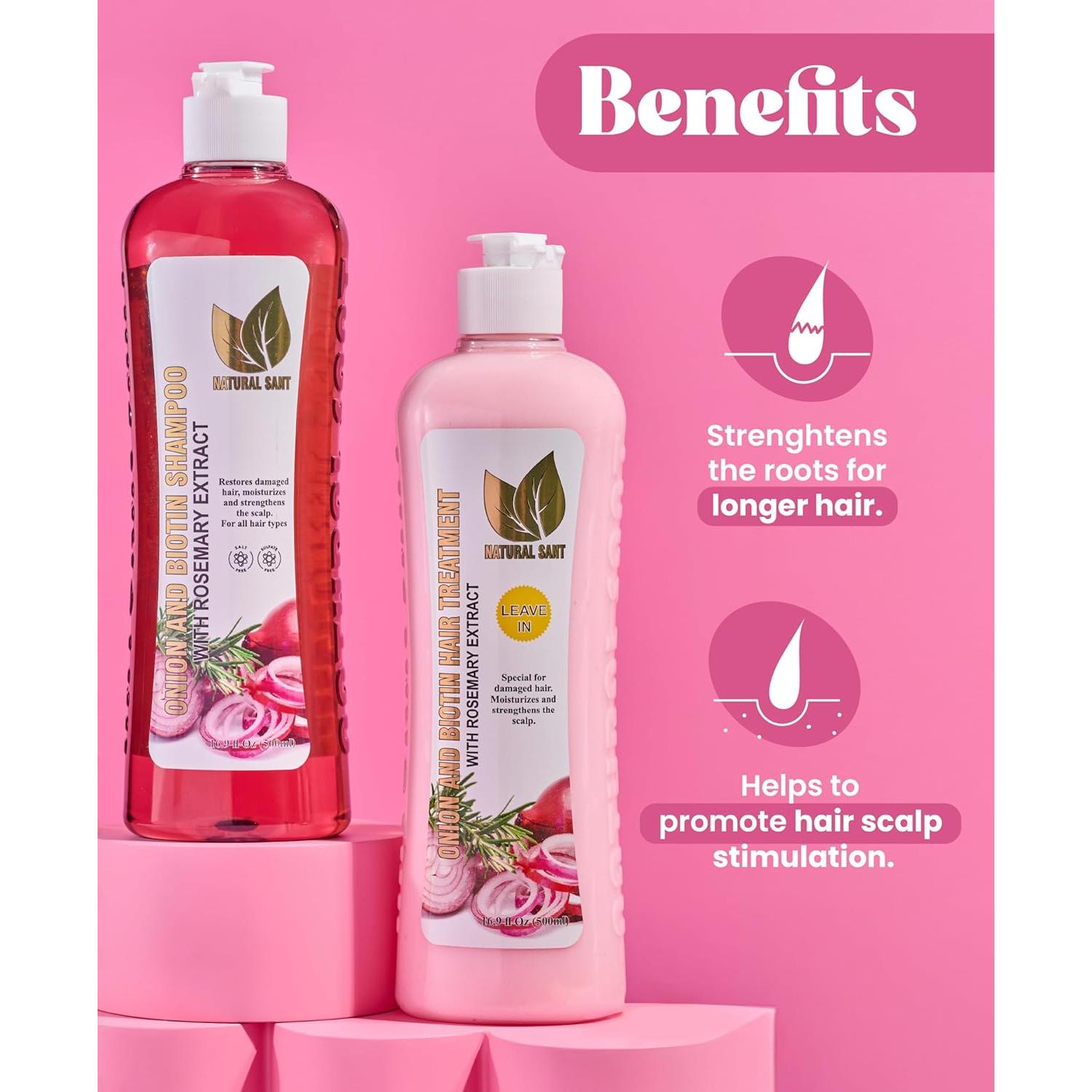 Conjunto Champú Natural y Tratamiento Biotina 500ml