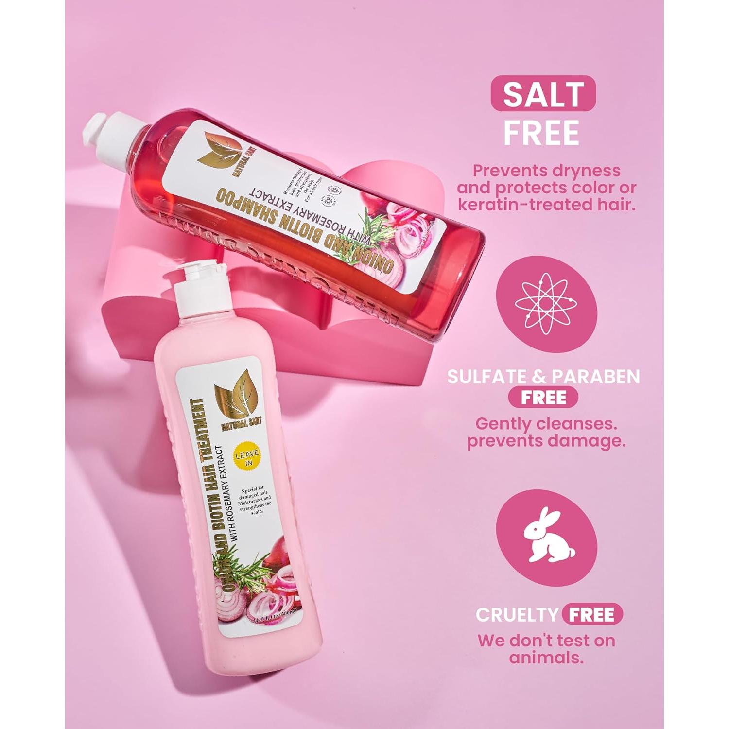 Conjunto Champú Natural y Tratamiento Biotina 500ml