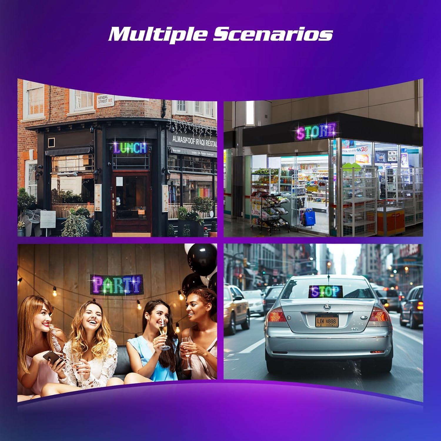 Cartel LED Programable Epoium 68.58x12.7cm Bluetooth