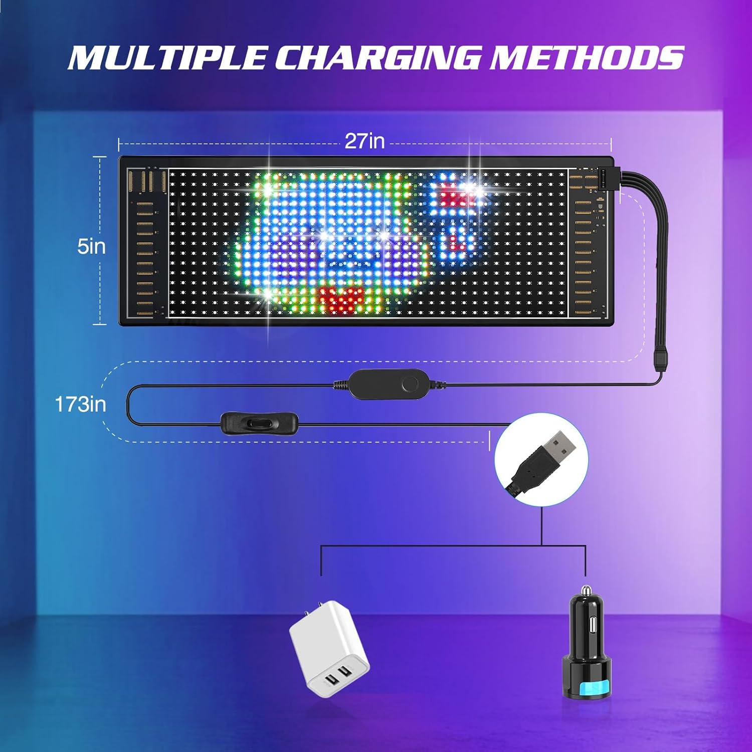 Cartel LED Programable Epoium 68.58x12.7cm Bluetooth