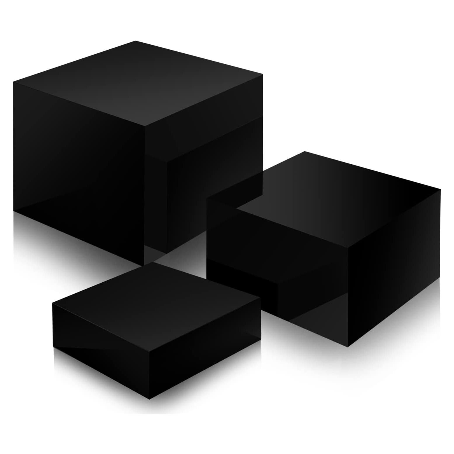 Juego de 3 Soportes Acrílicos Yulejo para Exhibición - Negro