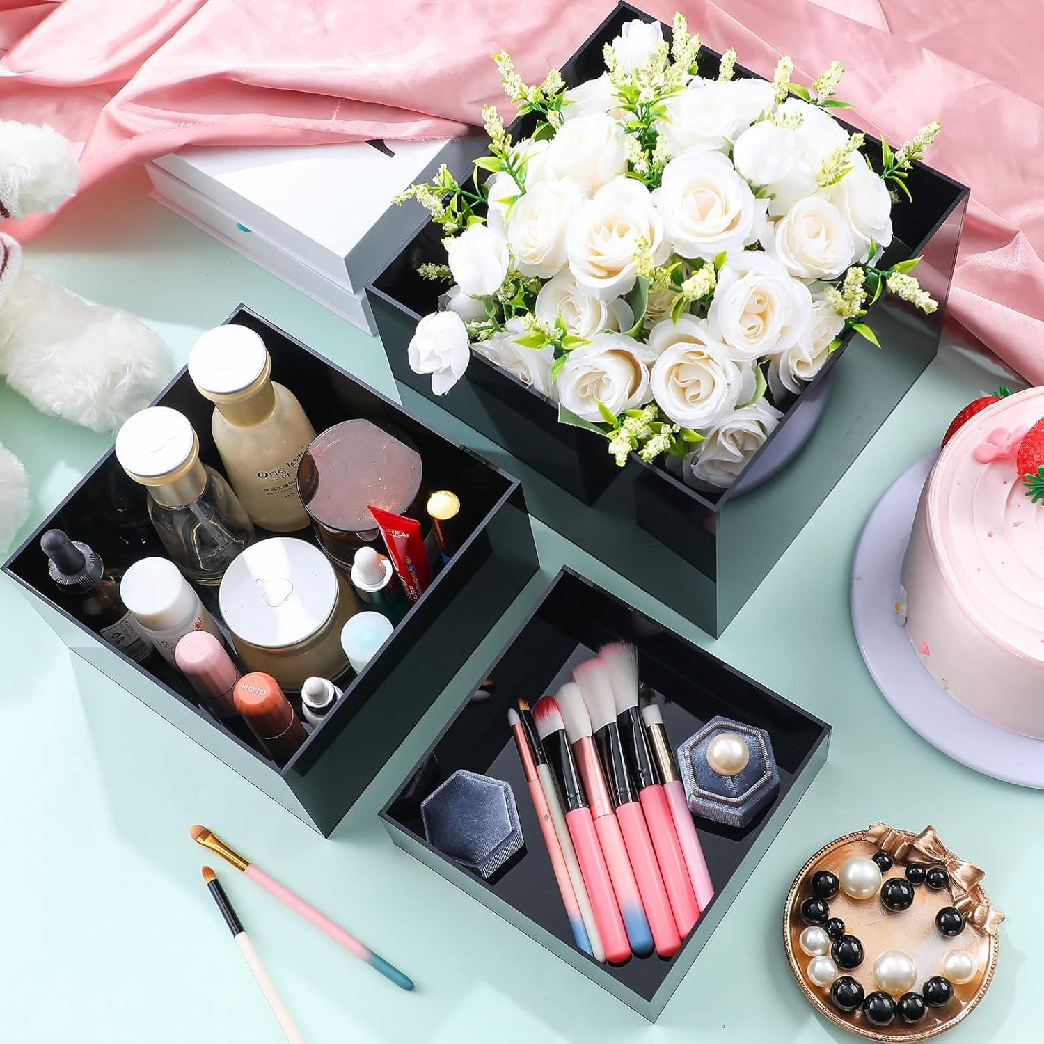 Juego de 3 Soportes Acrílicos Yulejo para Exhibición - Negro