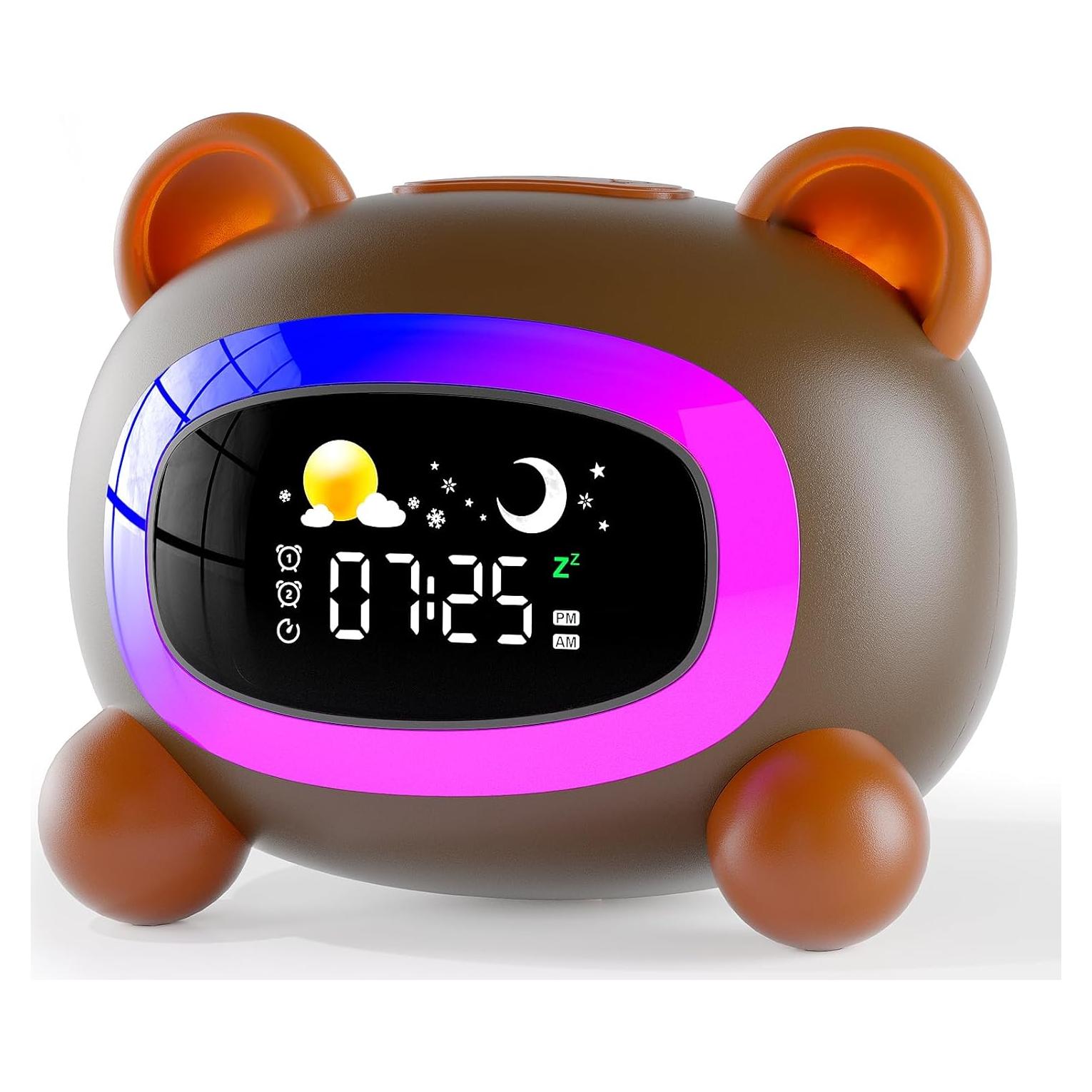 Reloj Despertador Infantil ANALOI Oso SG5 con Luz Nocturna