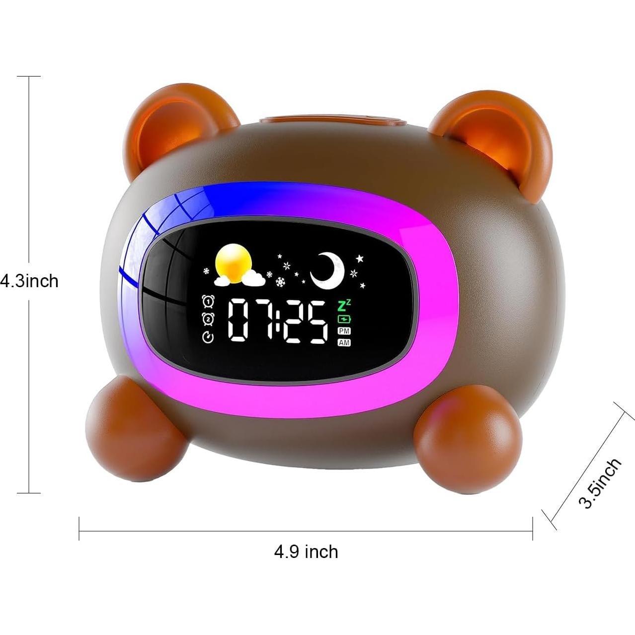 Reloj Despertador Infantil ANALOI Oso SG5 con Luz Nocturna