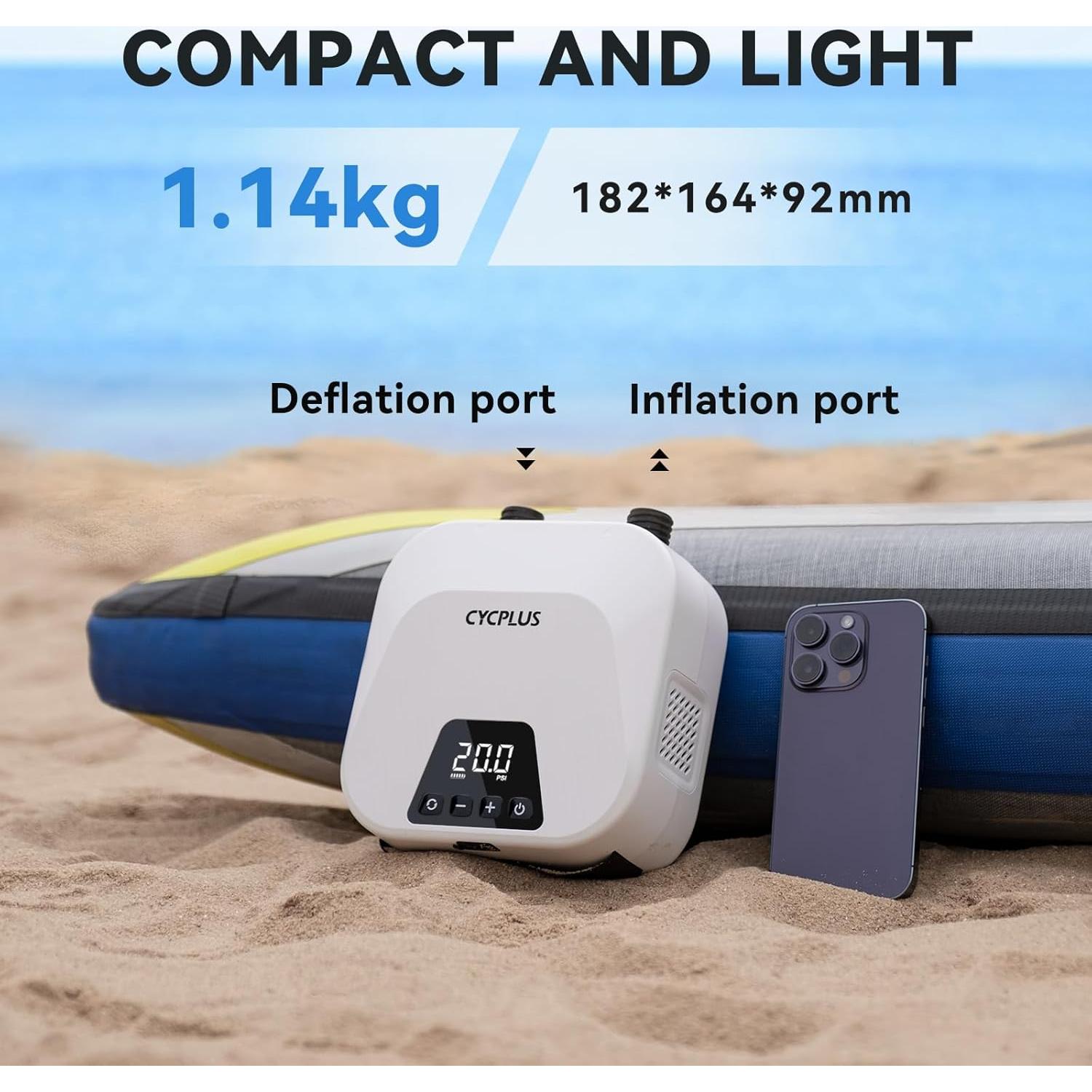 Bomba de Aire Inteligente CYCPLUS D14PRO 12 PSI para SUP