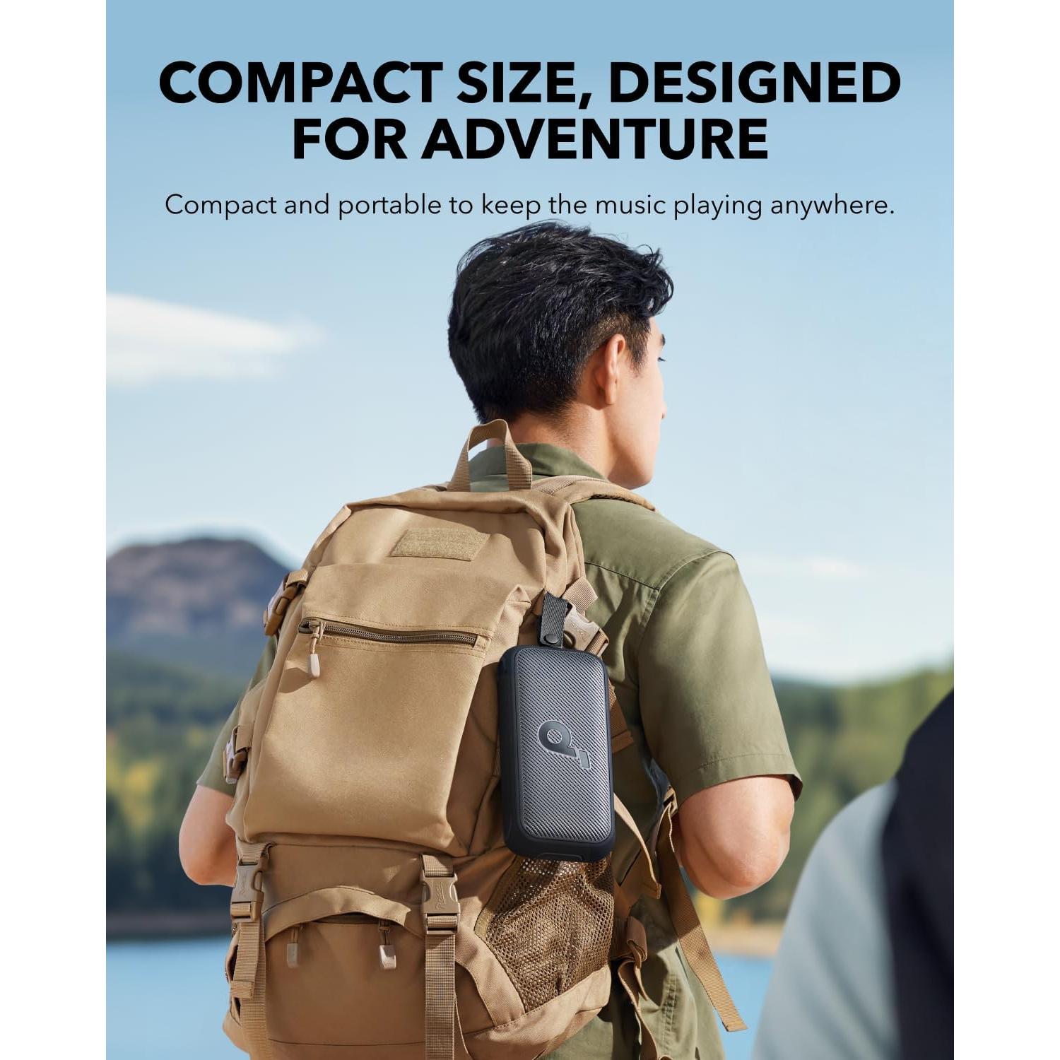 Soundcore Motion 300 Wireless Hi-Res Portable Speaker with BassUp, Bluetooth Speaker with SmartTune Technology, 30W Stereo Sound, 13H Playback, and IPX7 Waterproof, for Backyard, Camping (Renewed)