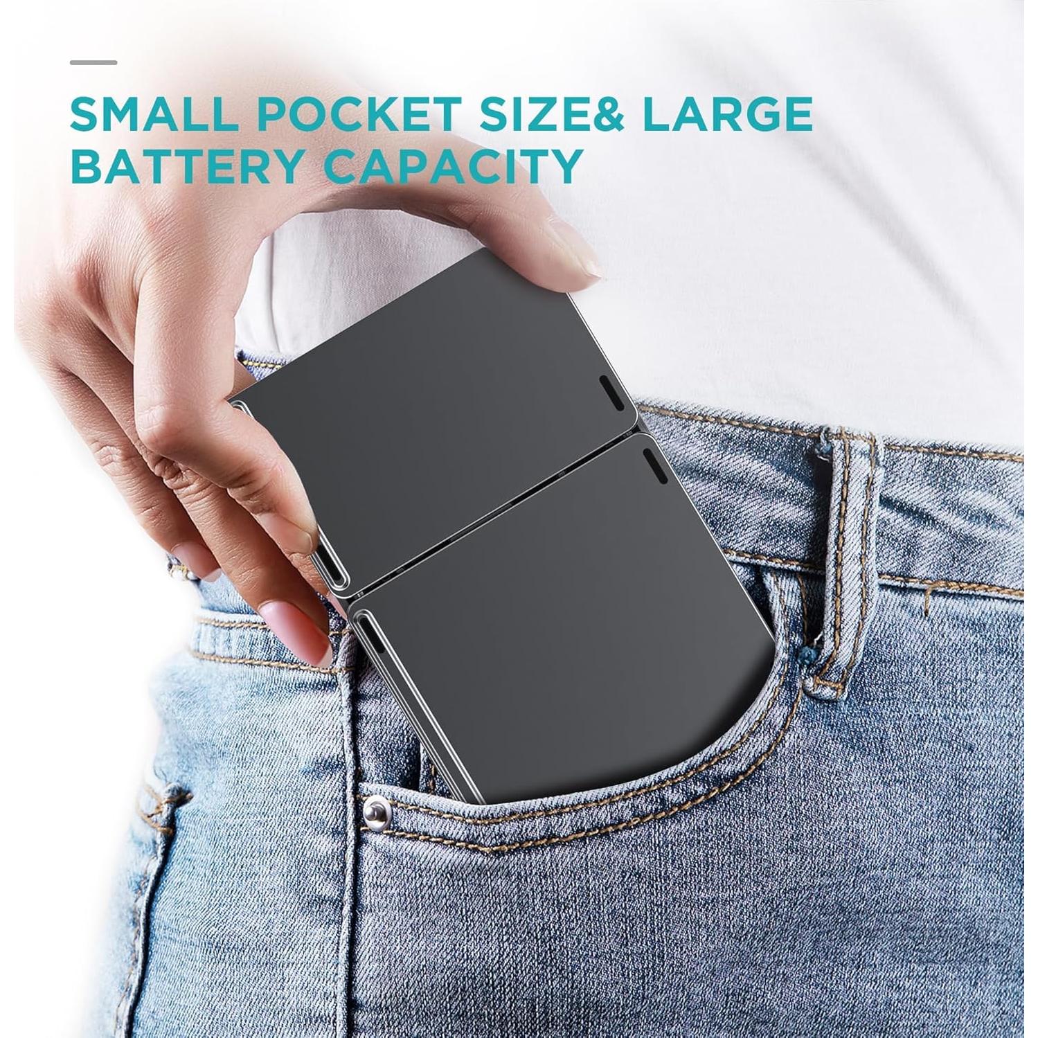 Teclado Plegable Bluetooth JPHTEK con Touchpad - Gris