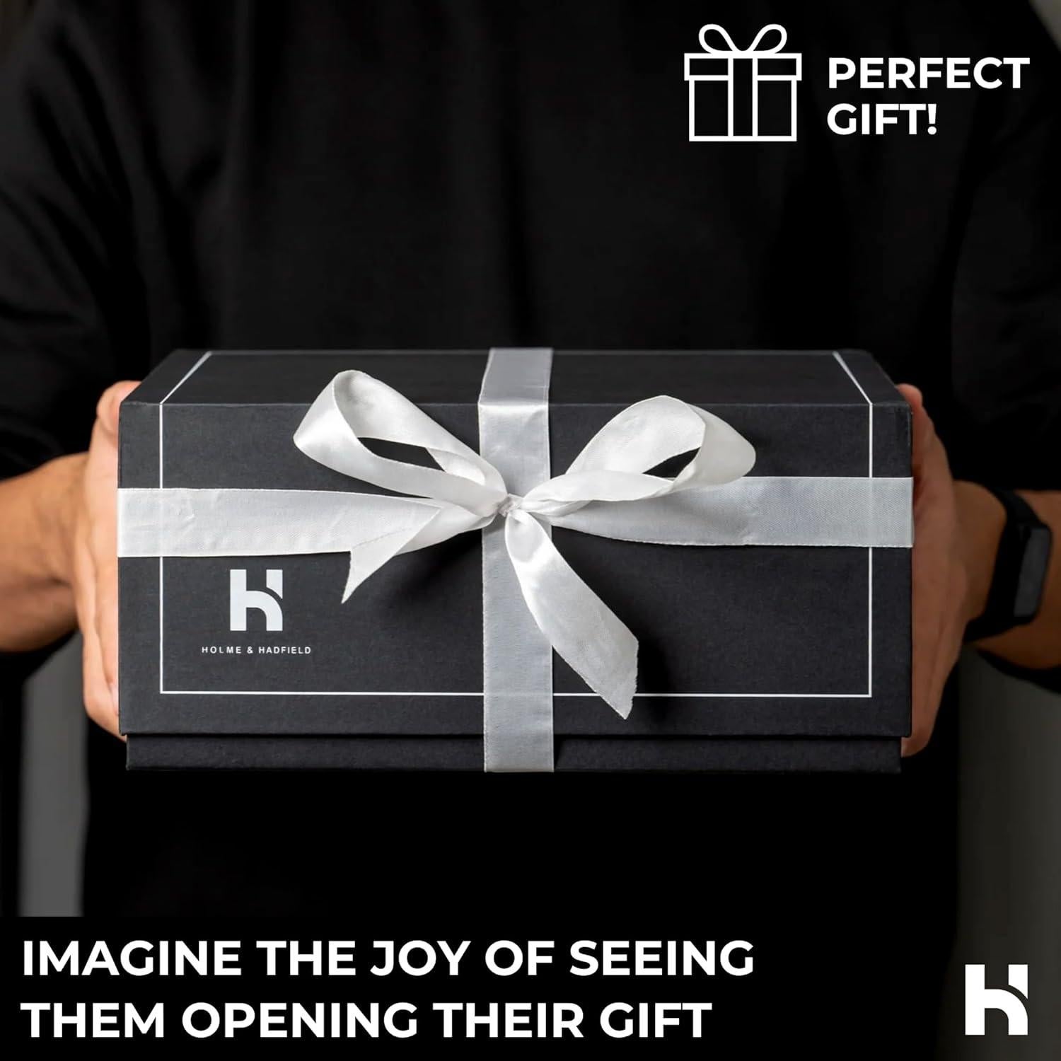 Estación de Acoplamiento de Madera Holme & Hadfield - Organizador Negro con Cajón