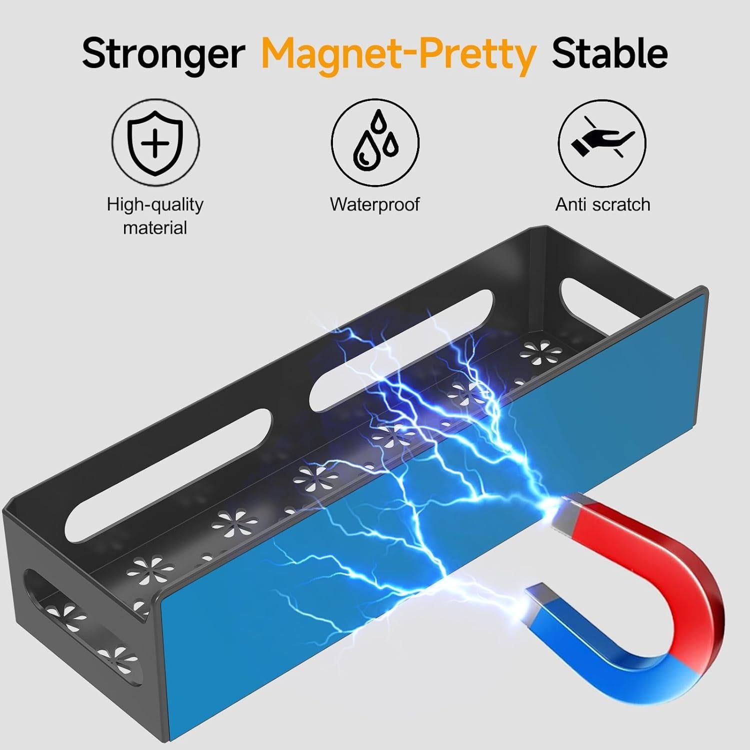 Estantes Magnéticos para Especias Sevenblue - Paquete de 4, Negro