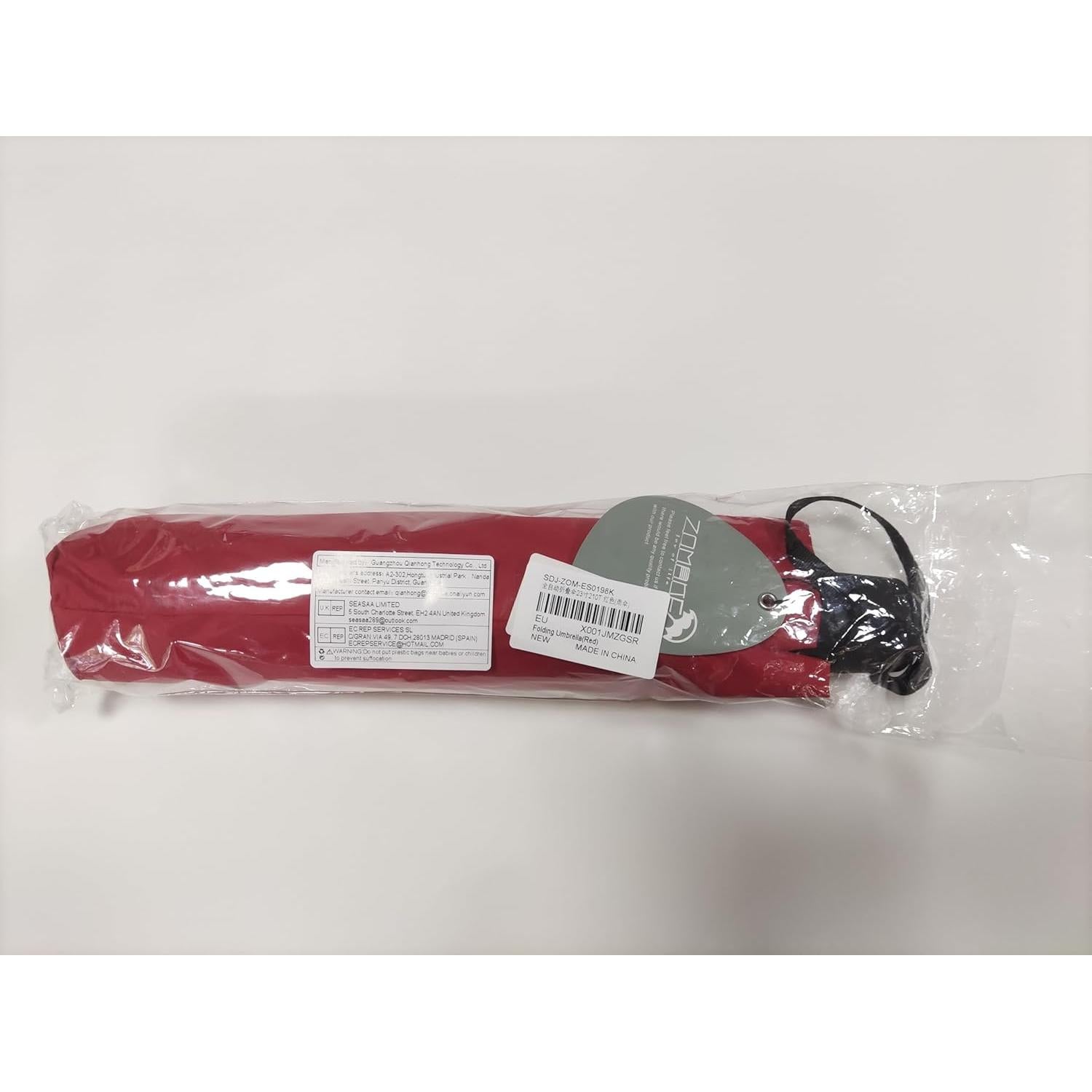 ZOMAKE Paraguas Compacto Automático 30 cm Rojo Resistente