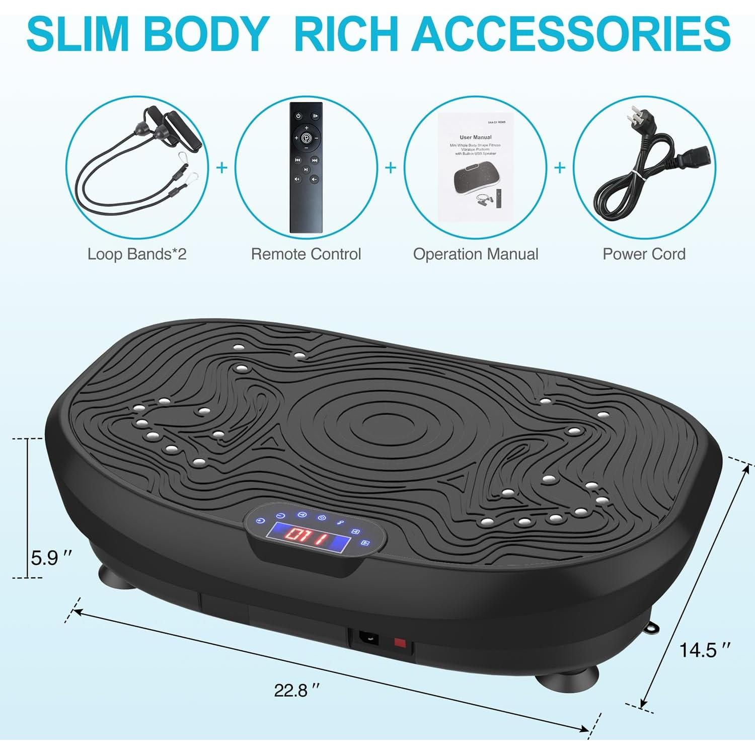 Máquina de Ejercicio Vibrante AXV BARCO 120 RPM Control Remoto